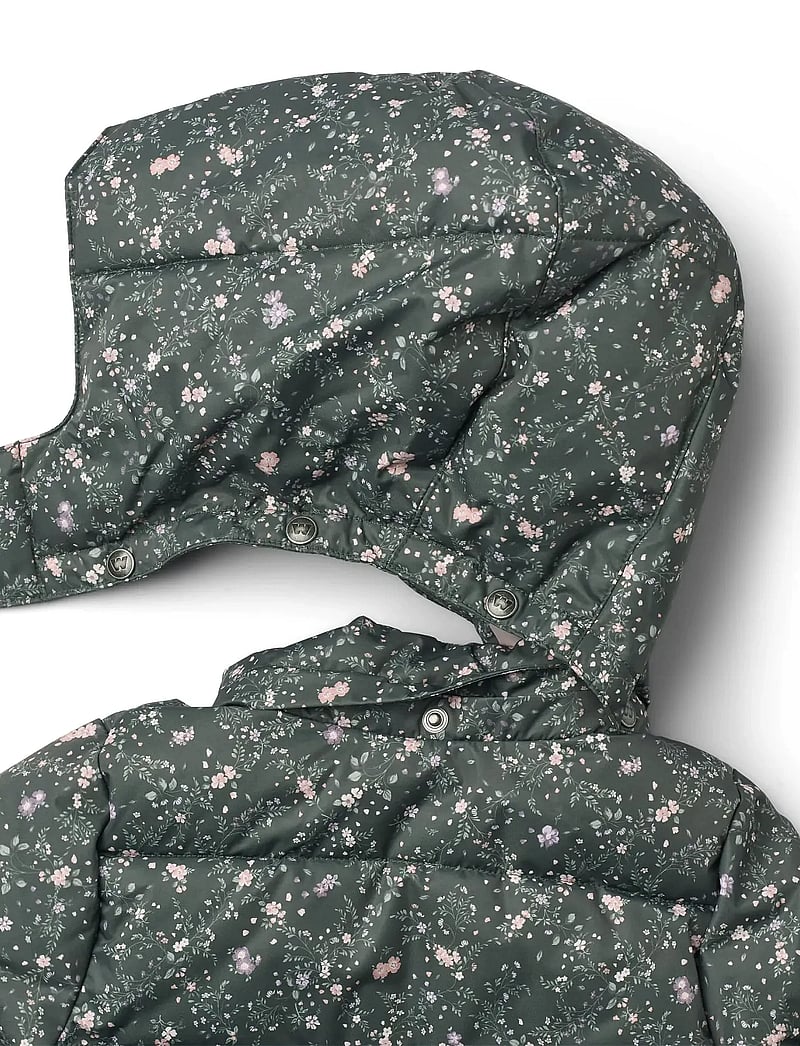 Wheat - Puffer Jacket Karla - vinterjackor - forest lake checked flowers - 4