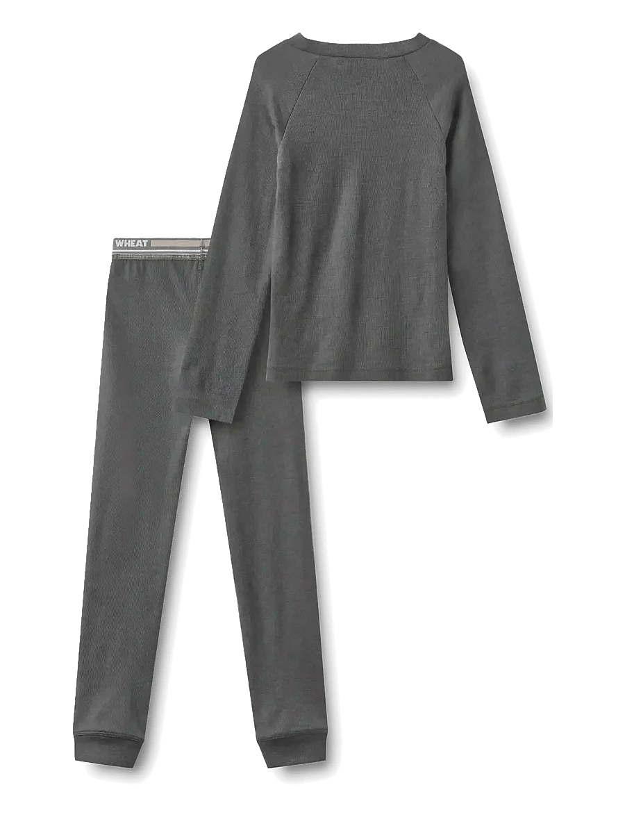 Wheat - Baselayer Set - aluskihina kantavad rõivakomplektid - dark charcoal - 1