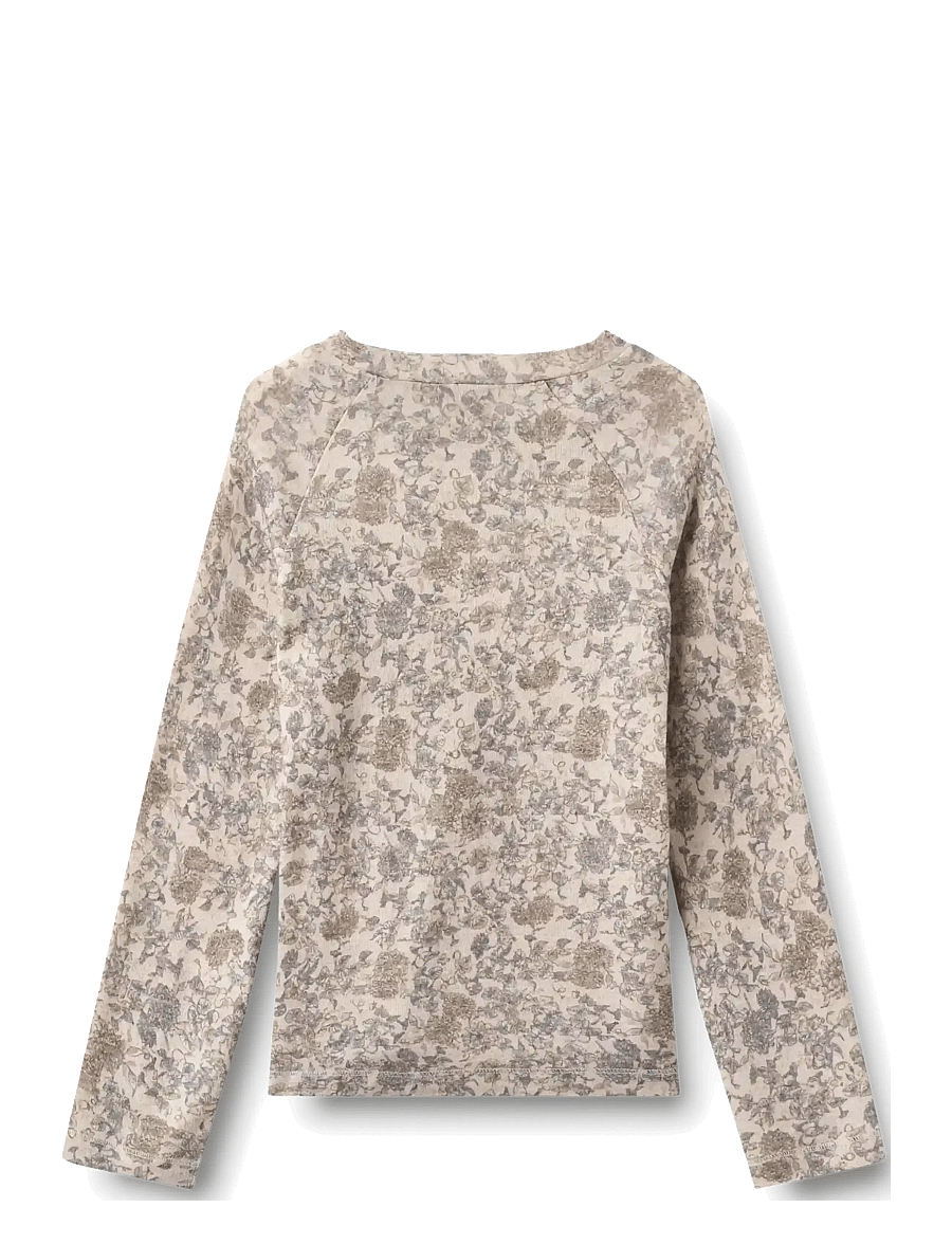 Wheat - Baselayer Set - funktionsunterwäsche - sets - grey winter flowers - 3