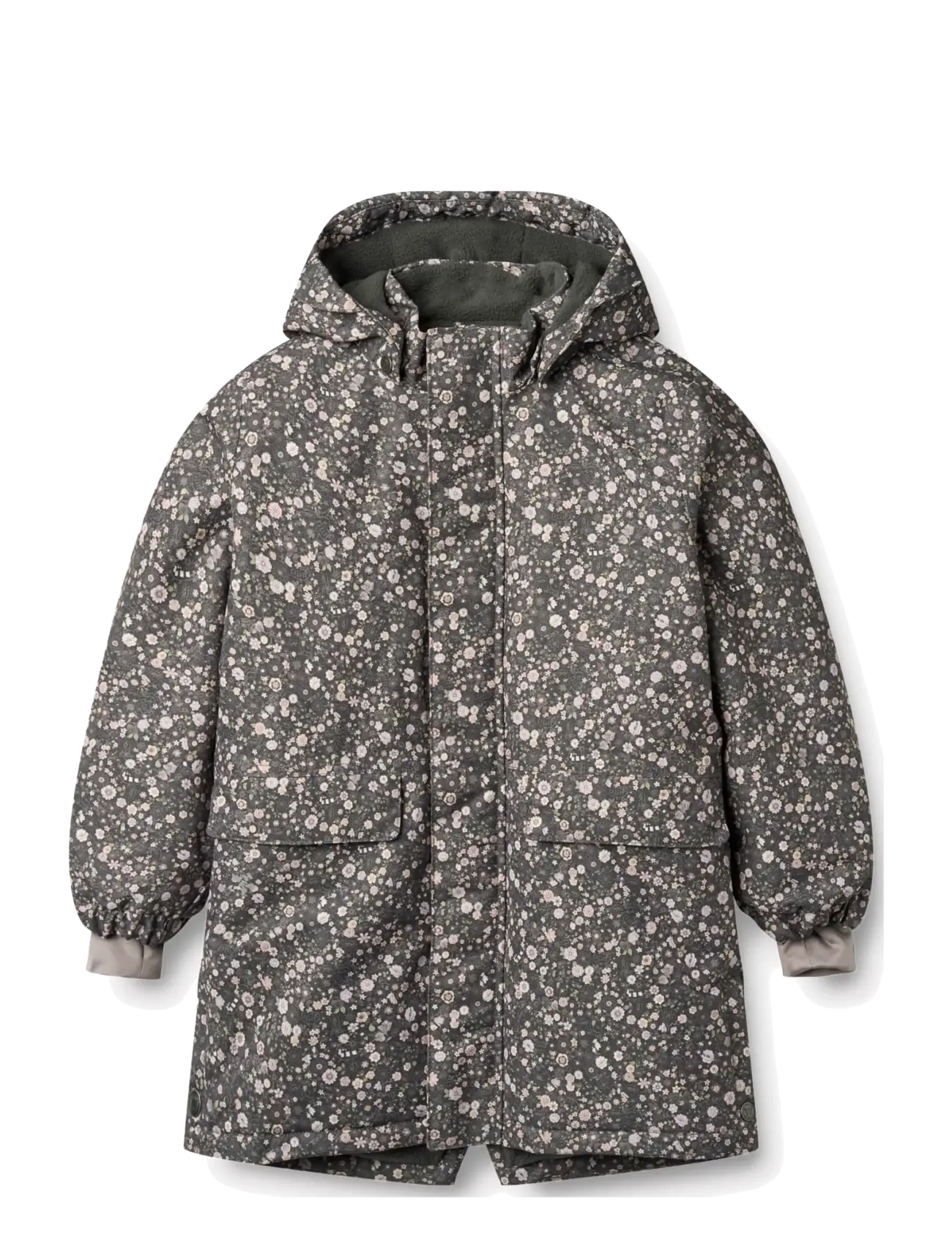 Wheat Parka Jello - Dunjackor & Fodrade jackor - BLACK SEA OPEN FLOWERS / multi