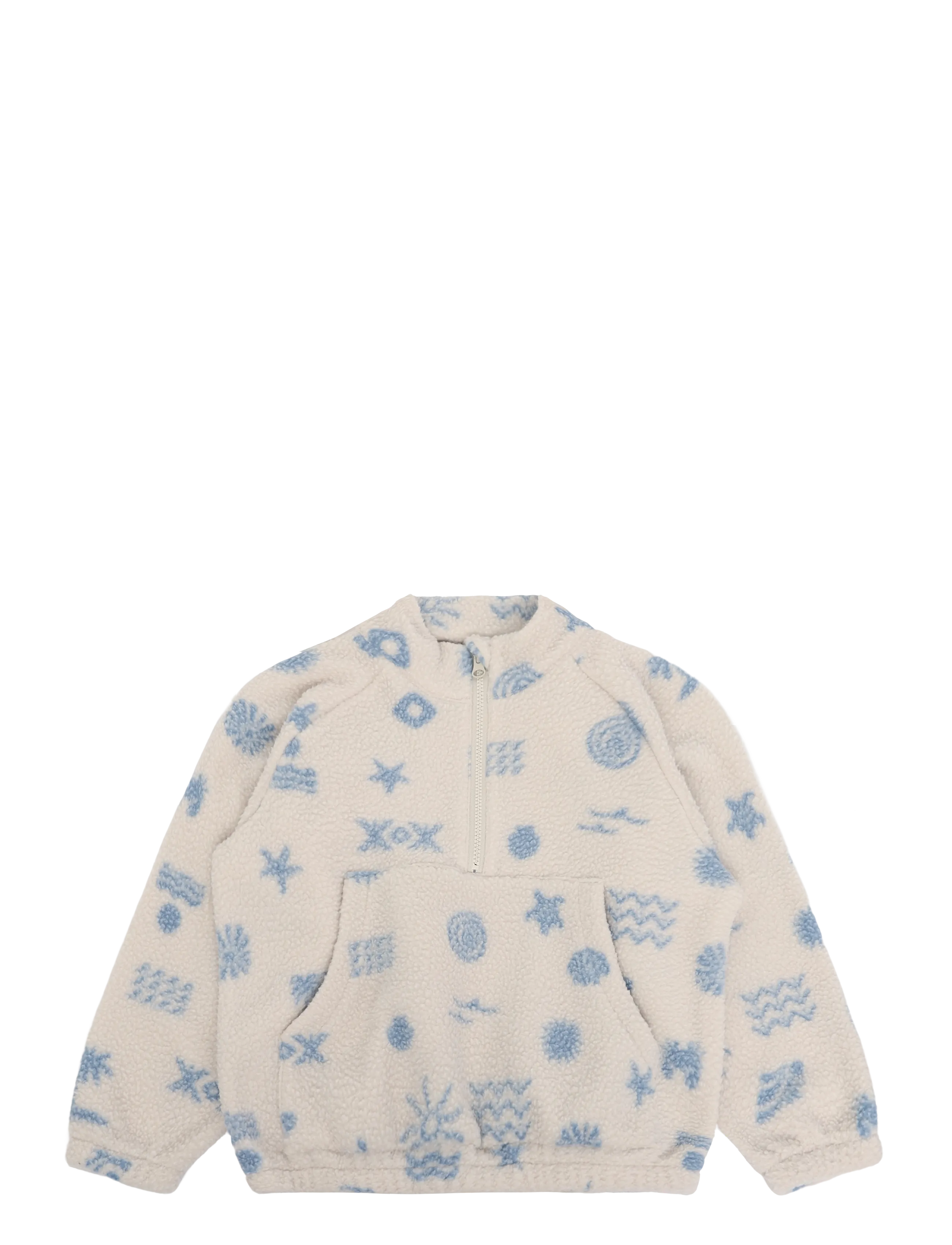 Wheat Fleece Anorak Moon - Jackor - WHITE ONYX JACQUARD / white