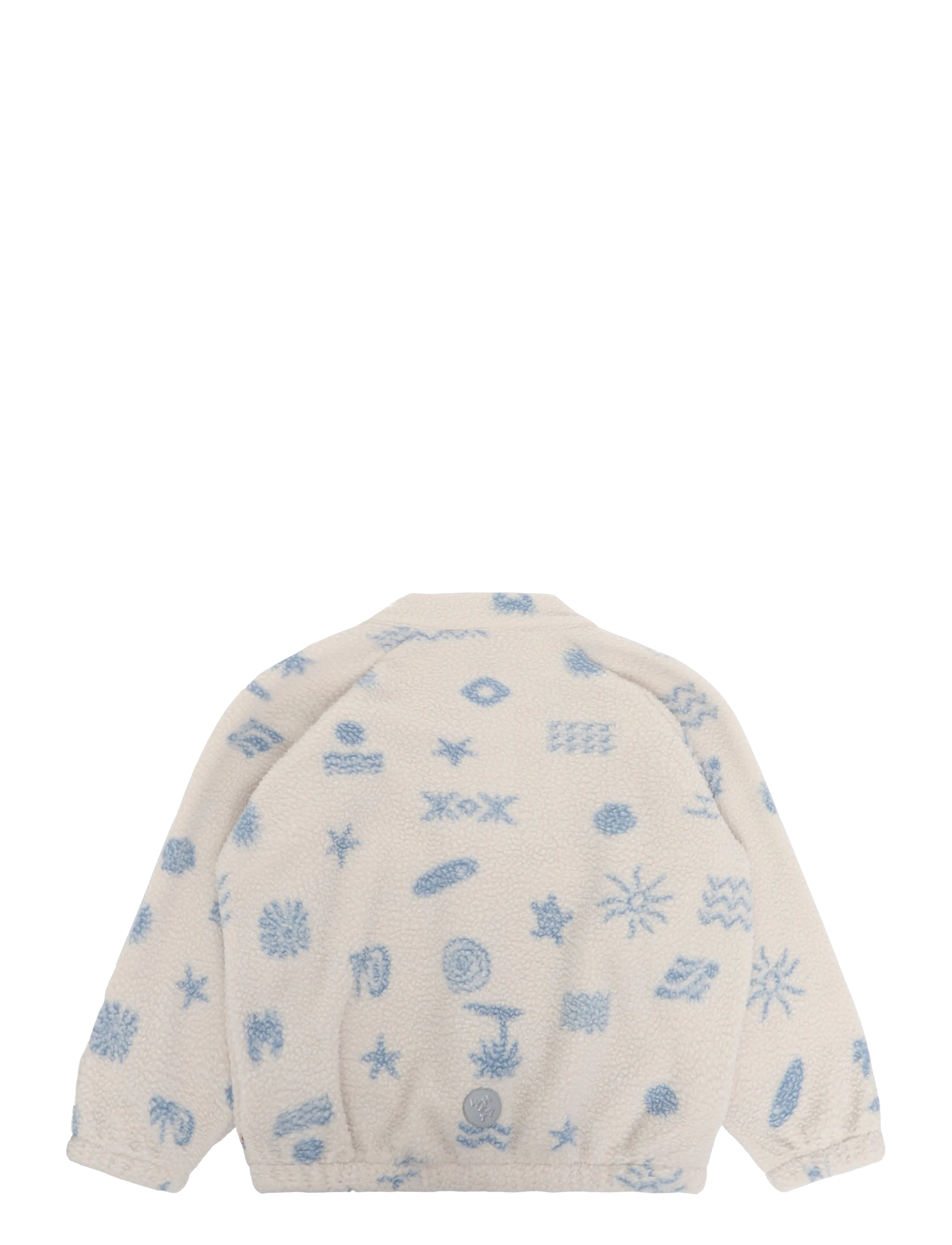 Wheat - Fleece Anorak Moon - anoraks - white onyx jacquard - 1