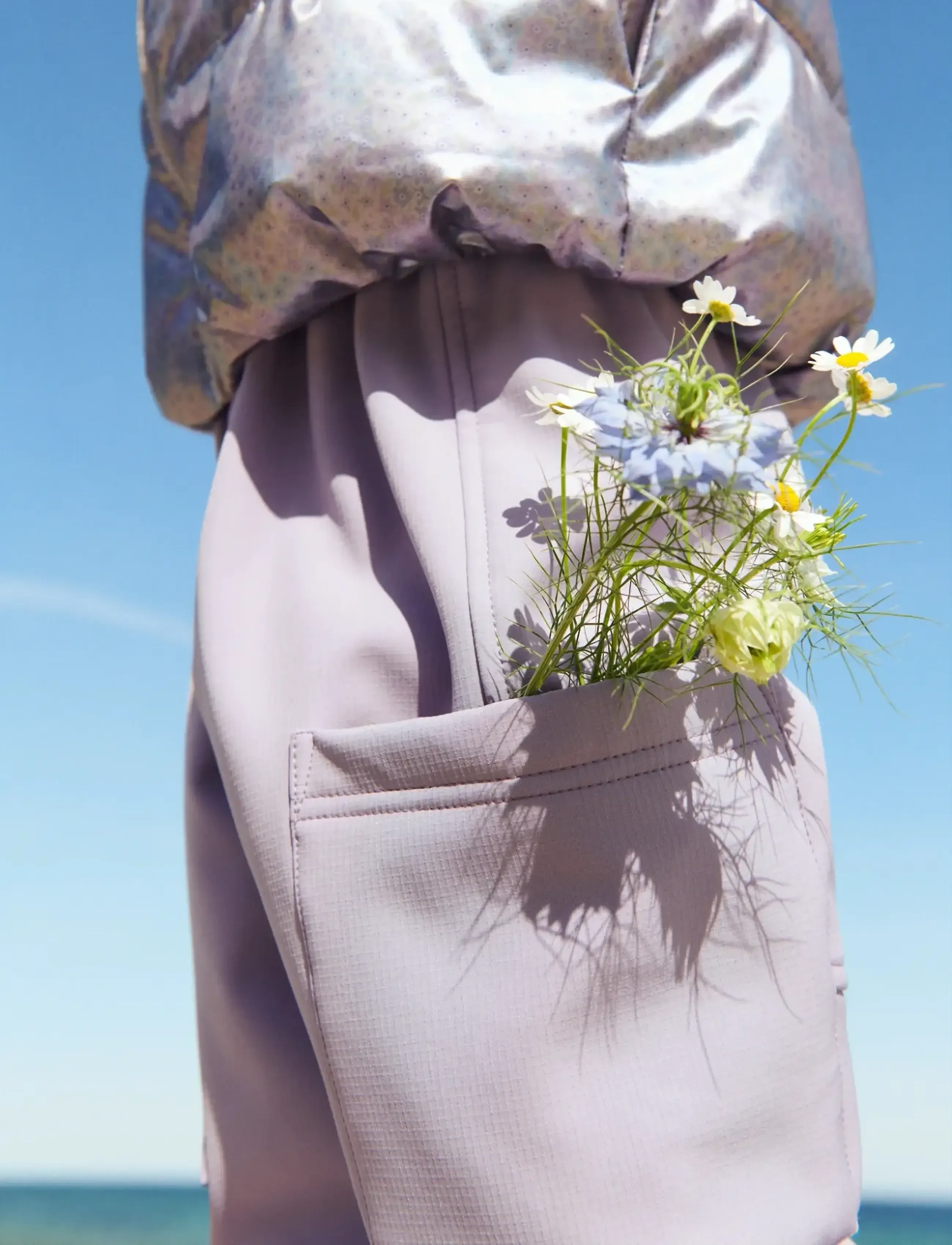Wheat - Lightweight Puffer Jacket Ullu - joped - silver sky flower - 2