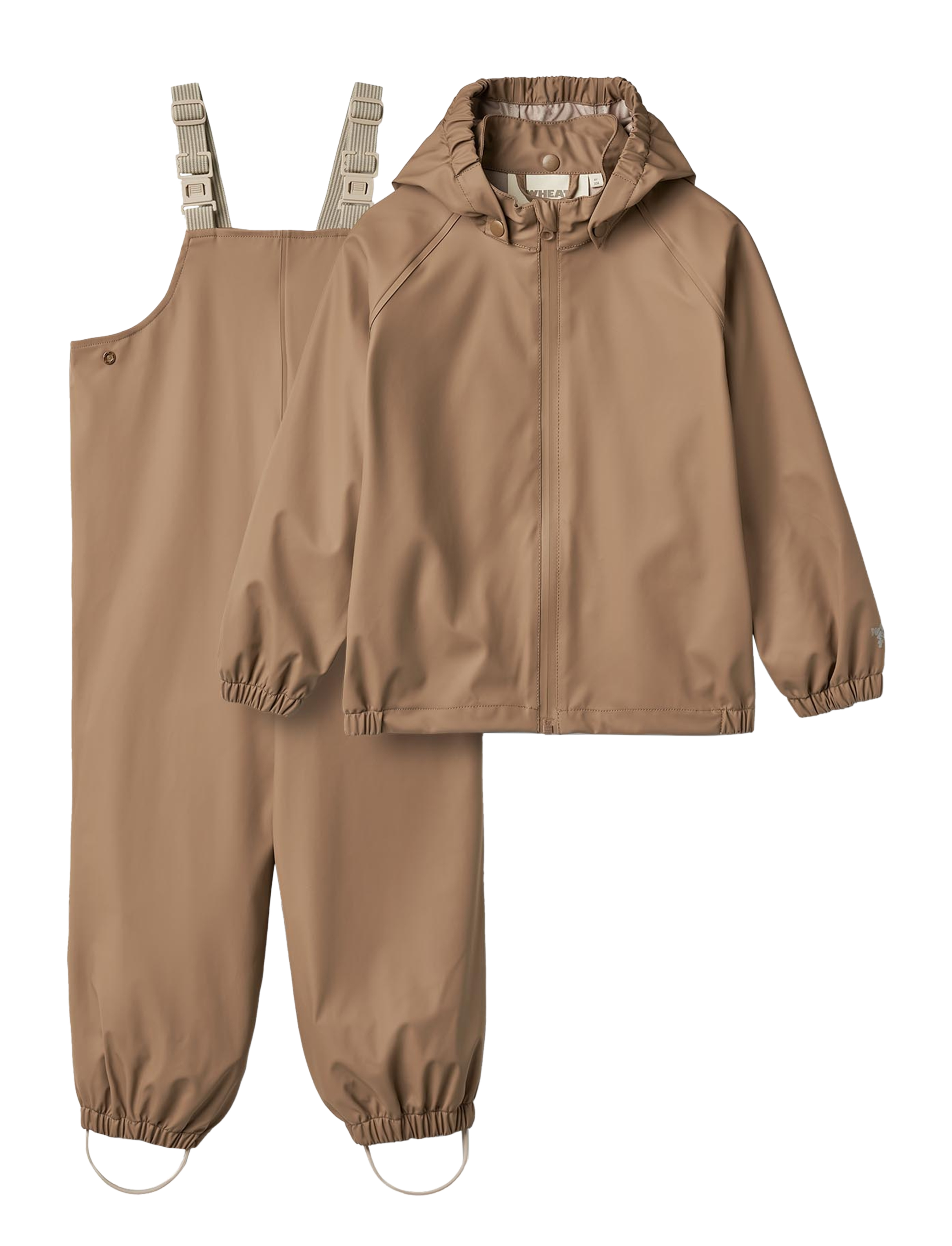 Wheat Rainwear Charlie Set, Børn, Regntøj Sæt, Brun, Str: 110