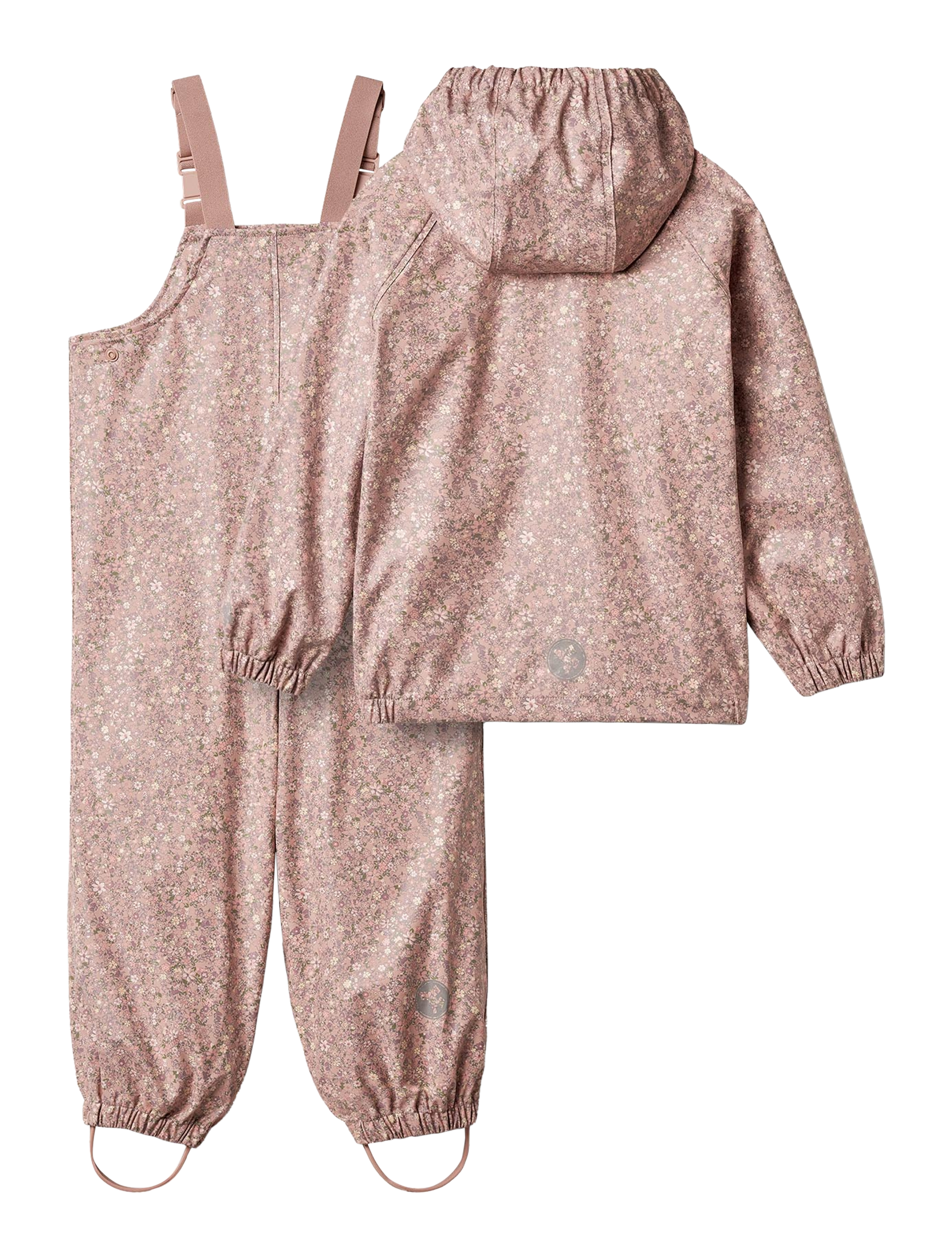 Wheat - Rainwear Charlie Set - regnställ - powder flower meadow - 1