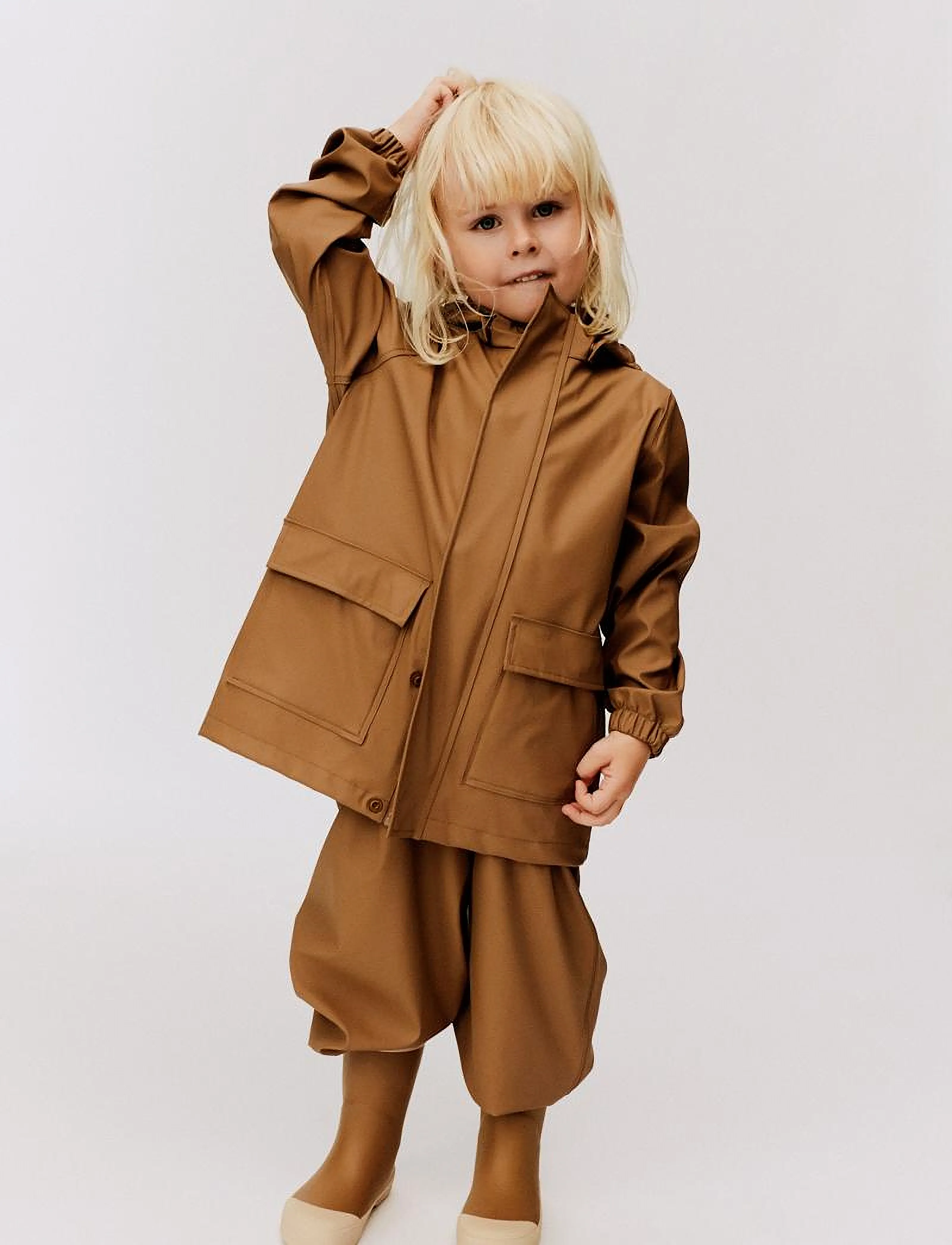 Wheat Rainwear Ola Set, 122, Rainwear, Braun - Sets, Kinder