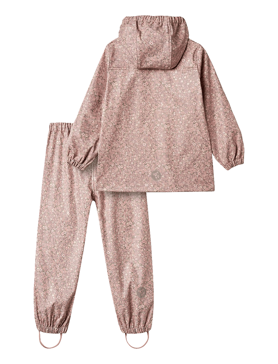 Wheat - Rainwear Ola Set - vihmakomplektid - powder flower meadow - 1