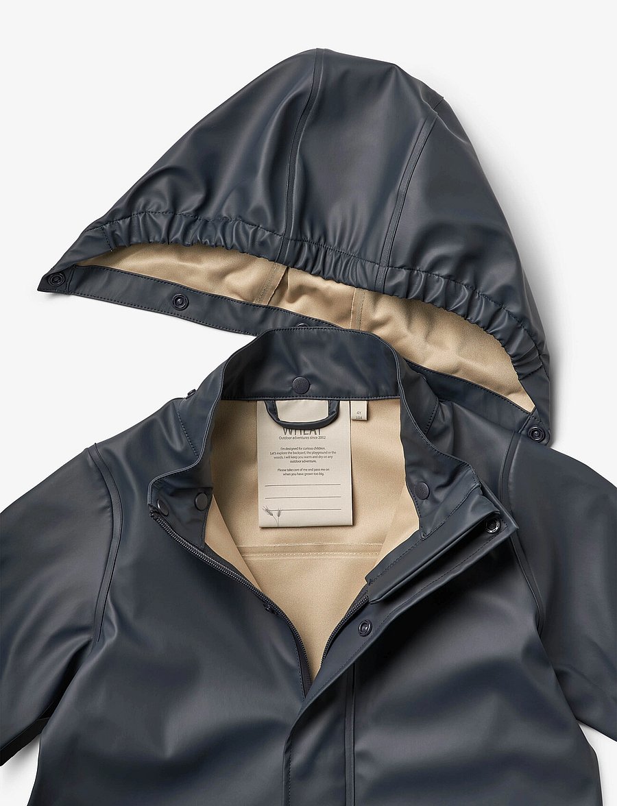 Wheat - Rainwear Ollo Jacket - vihmajoped - ink - 2