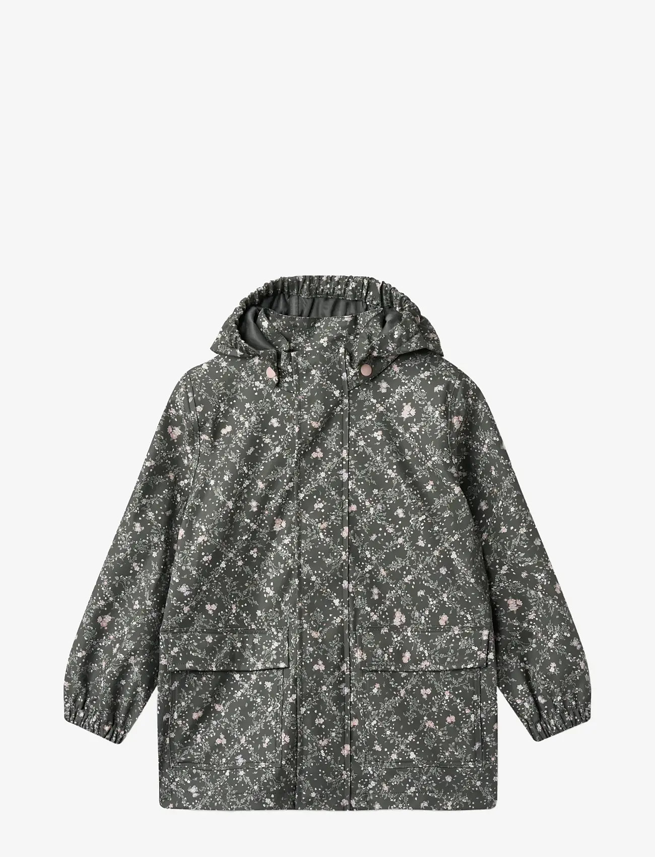 Wheat - Rainwear Ollo jacket - overtøj - forest lake checked flowers - 0