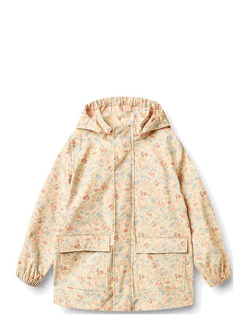Wheat - Rainwear Ollo Jacket - vihmajoped - flowers and seashells - 0
