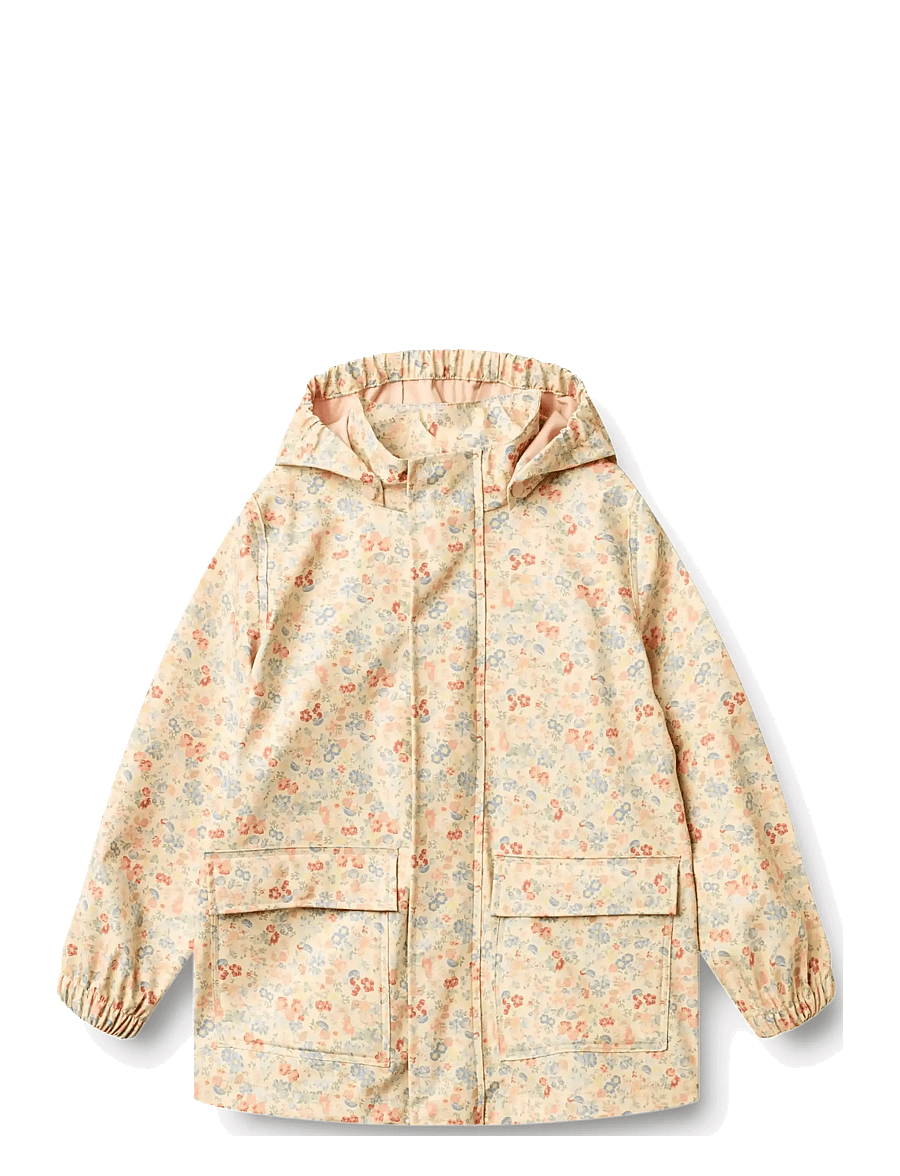 Wheat - Rainwear Ollo Jacket - vihmajoped - flowers and seashells - 0