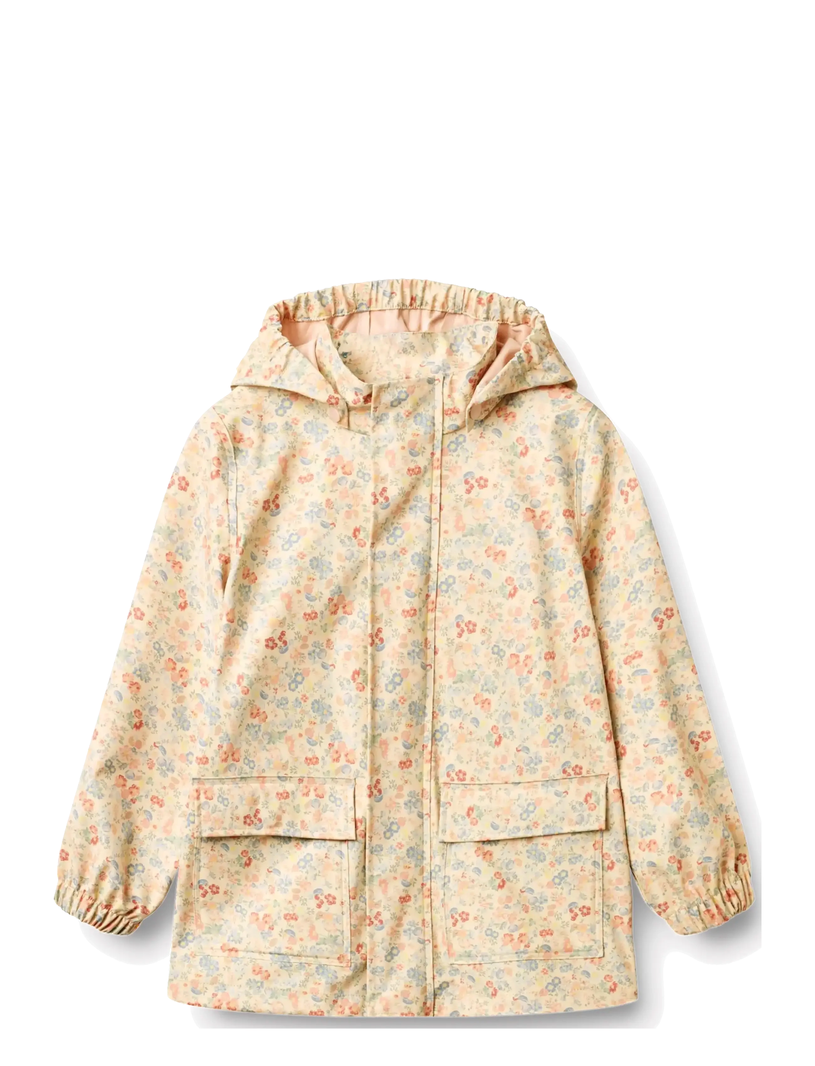 Wheat - Rainwear Ollo Jacket - vihmajoped - flowers and seashells - 1