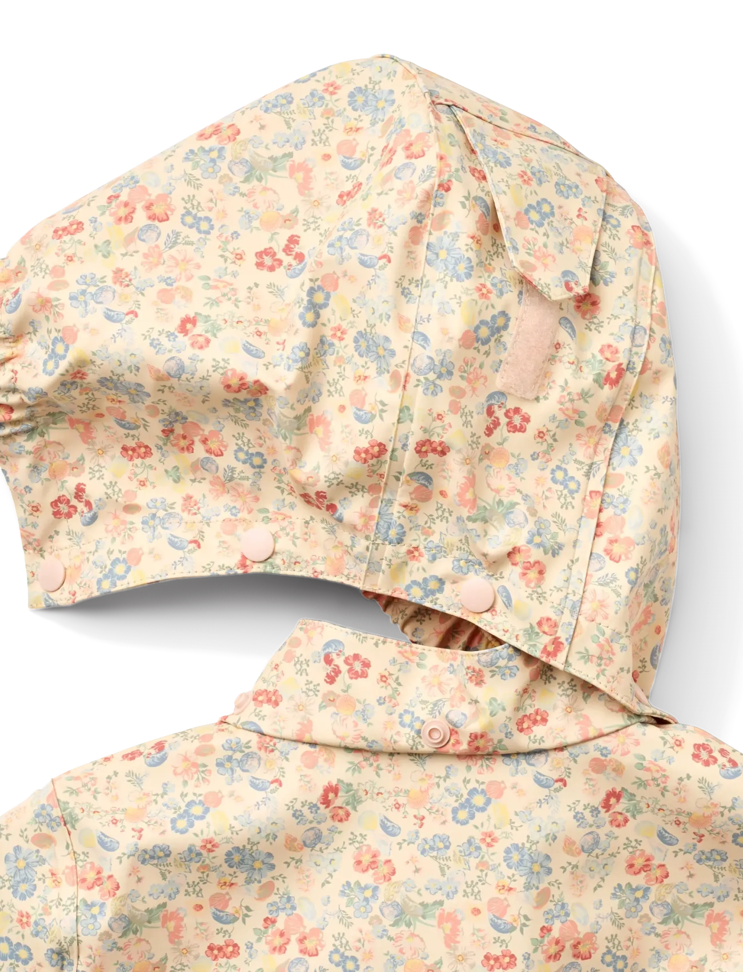 Wheat - Rainwear Ollo Jacket - vihmajoped - flowers and seashells - 3