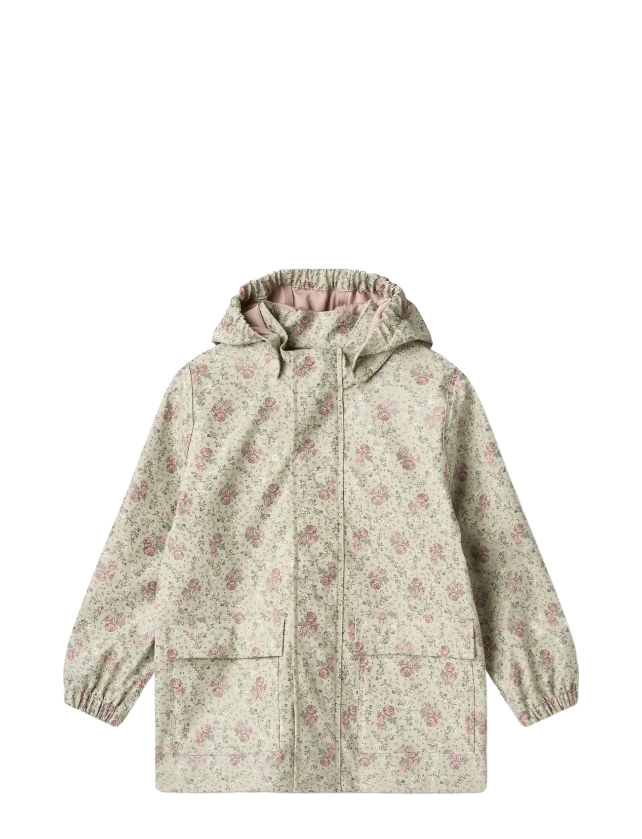Wheat Rainwear Ollo Jacket - Regnjakker - SLIGHTLY GREEN FLOWERS / cream