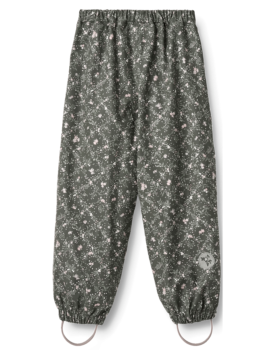 Wheat - Rainwear Olo trousers - regnbyxor - forest lake checked flowers - 1