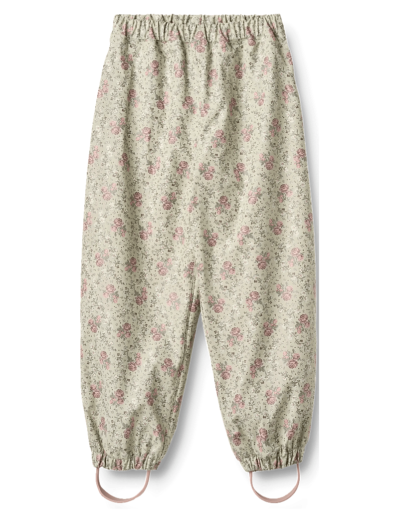 Wheat - Rainwear Olo trousers - regenhose - slightly green flowers - 0