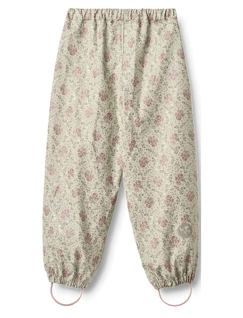Wheat - Rainwear Olo trousers - regenhose - slightly green flowers - 1