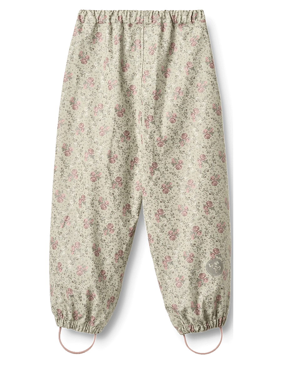 Wheat - Rainwear Olo trousers - regnbyxor - slightly green flowers - 1