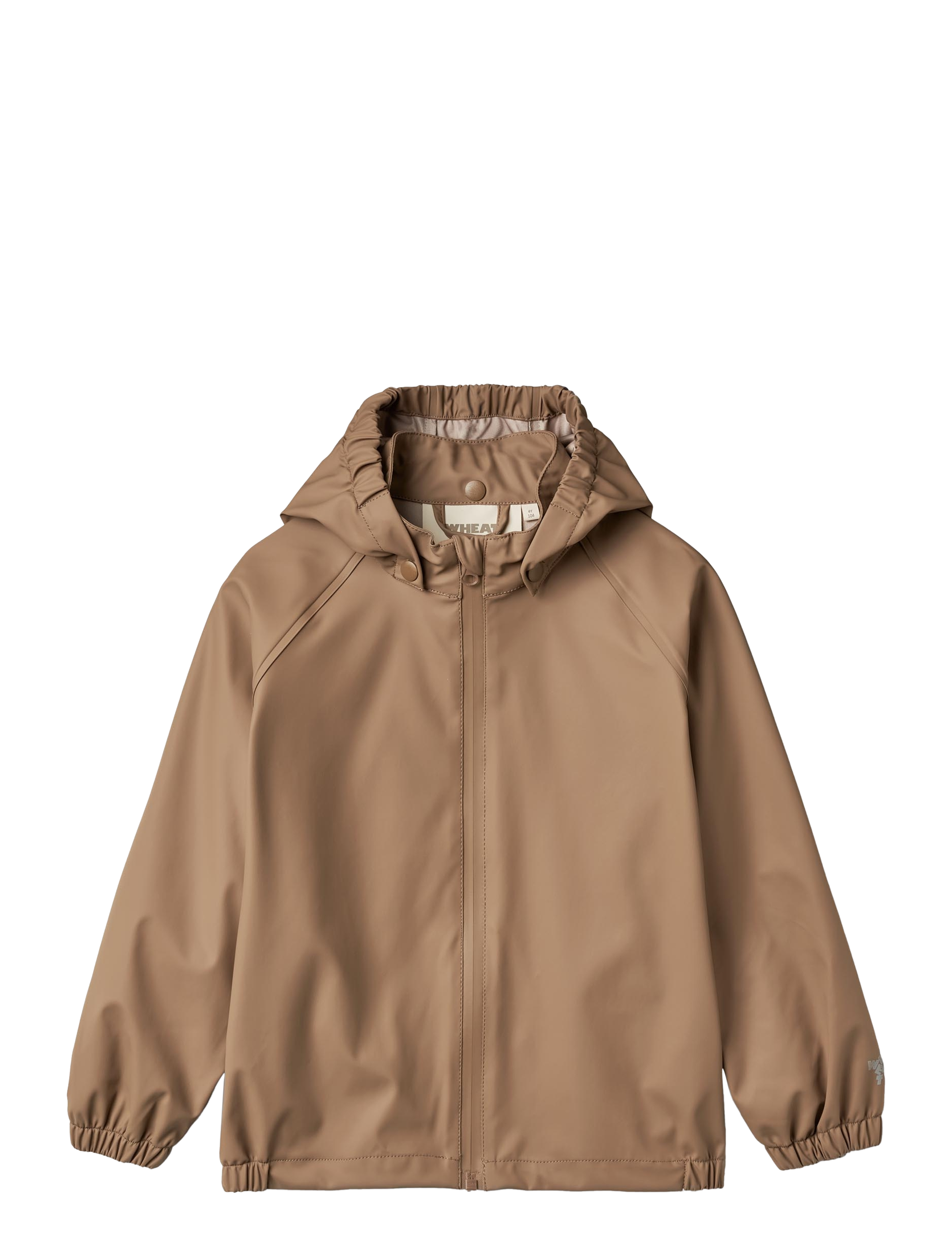 Wheat Rainwear Chardy Jacket, Børn, Hætte Regnjakke, Brun, Str: 98