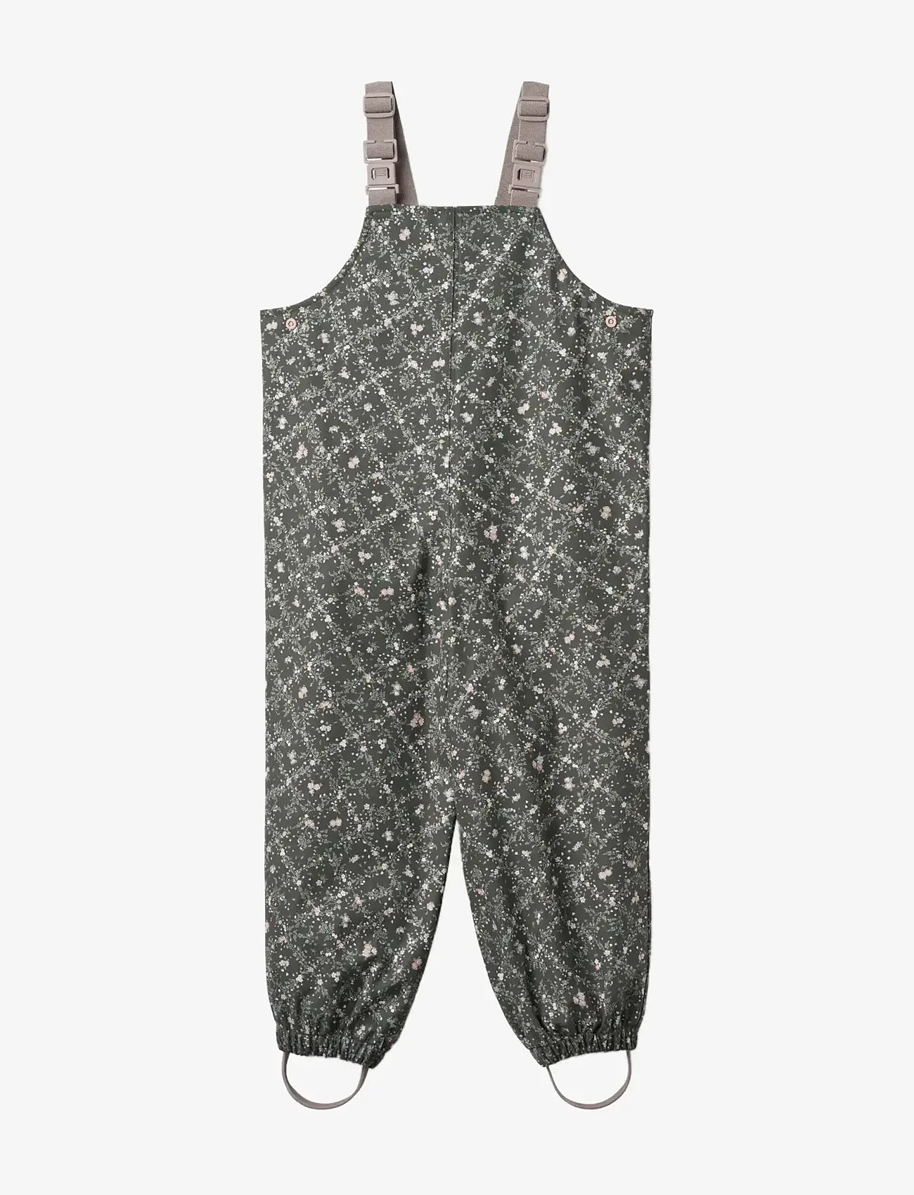 Wheat - Rainwear Charlo Overall - vihmapüksid - forest lake checked flowers - 0