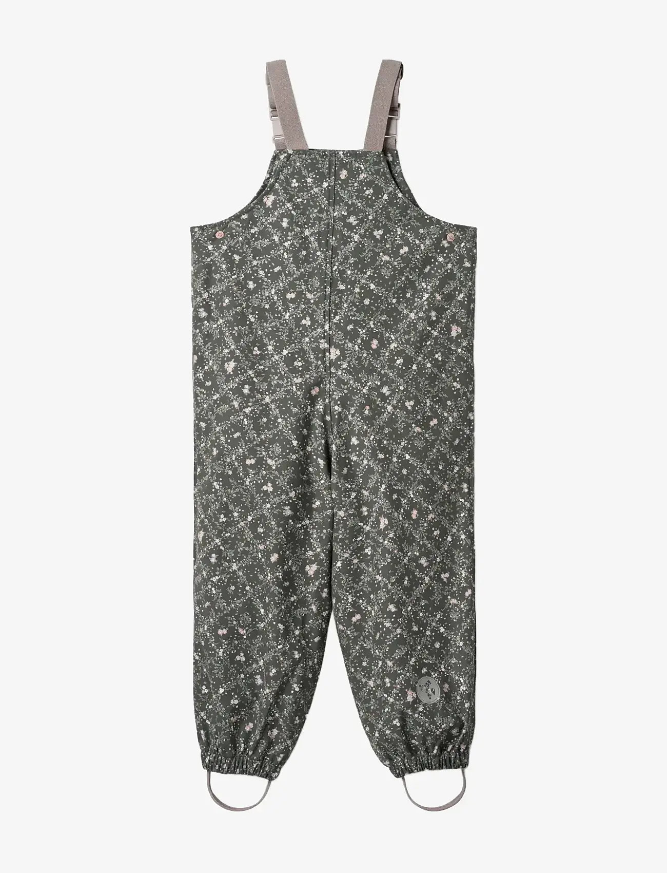 Wheat - Rainwear Charlo Overall - vihmapüksid - forest lake checked flowers - 1