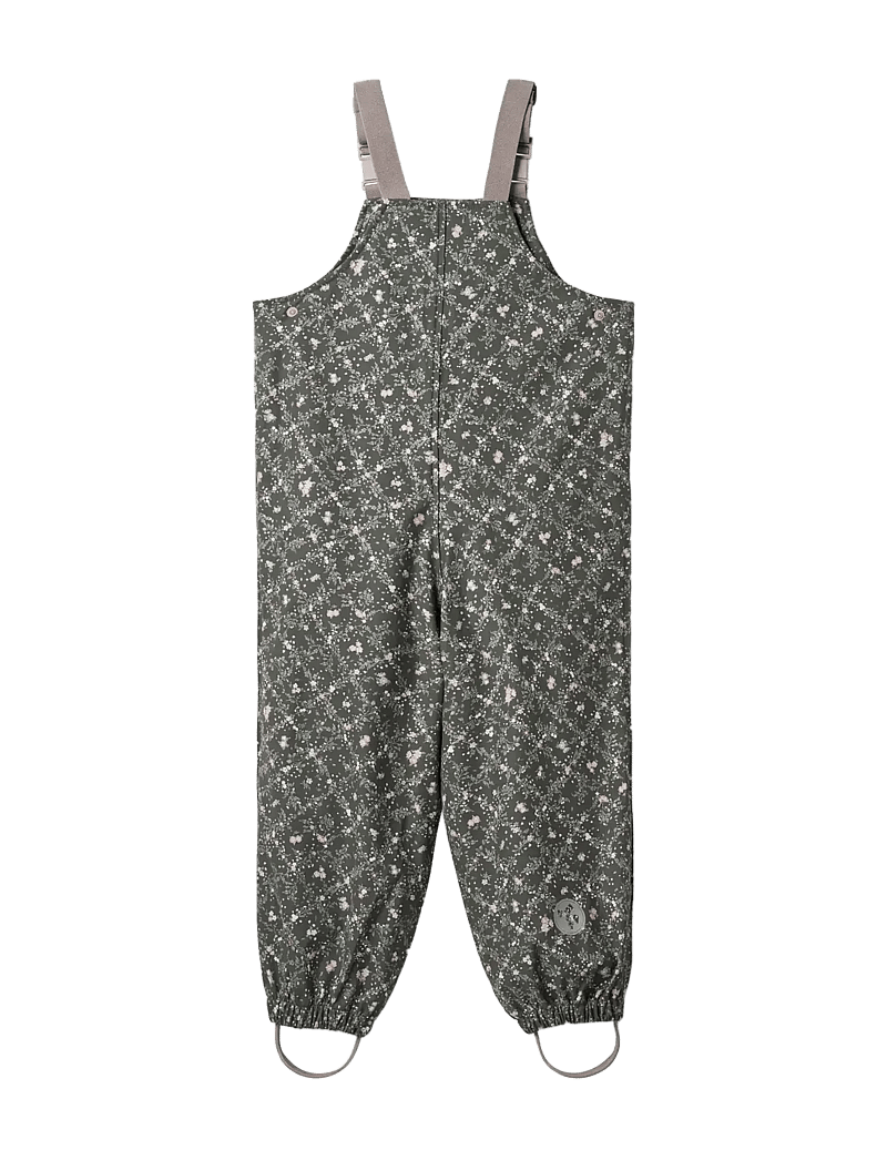 Wheat - Rainwear Charlo Overalls - rain trousers - forest lake checked flowers - 2