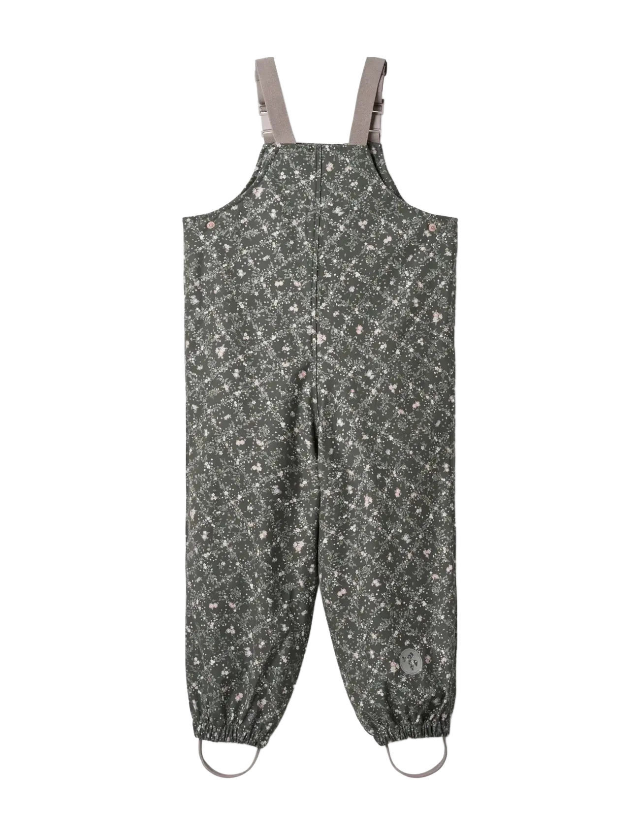 Wheat - Rainwear Charlo Overalls - regenhose - forest lake checked flowers - 2