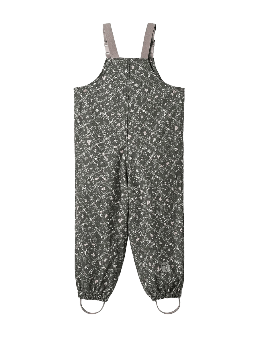 Wheat - Rainwear Charlo Overalls - regnbyxor - forest lake checked flowers - 2
