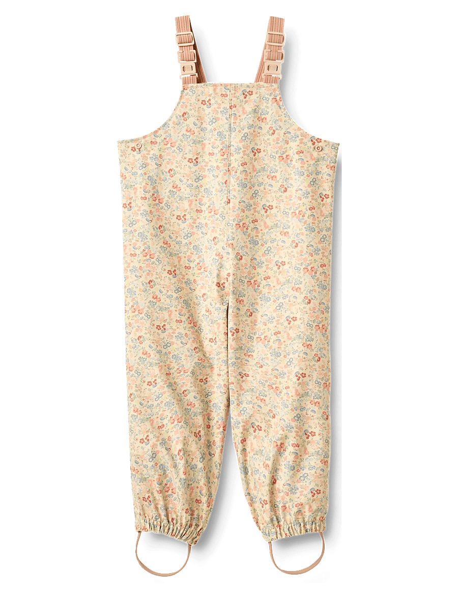 Wheat - Rainwear Charlo Overalls - regnbukser - flowers and seashells - 0