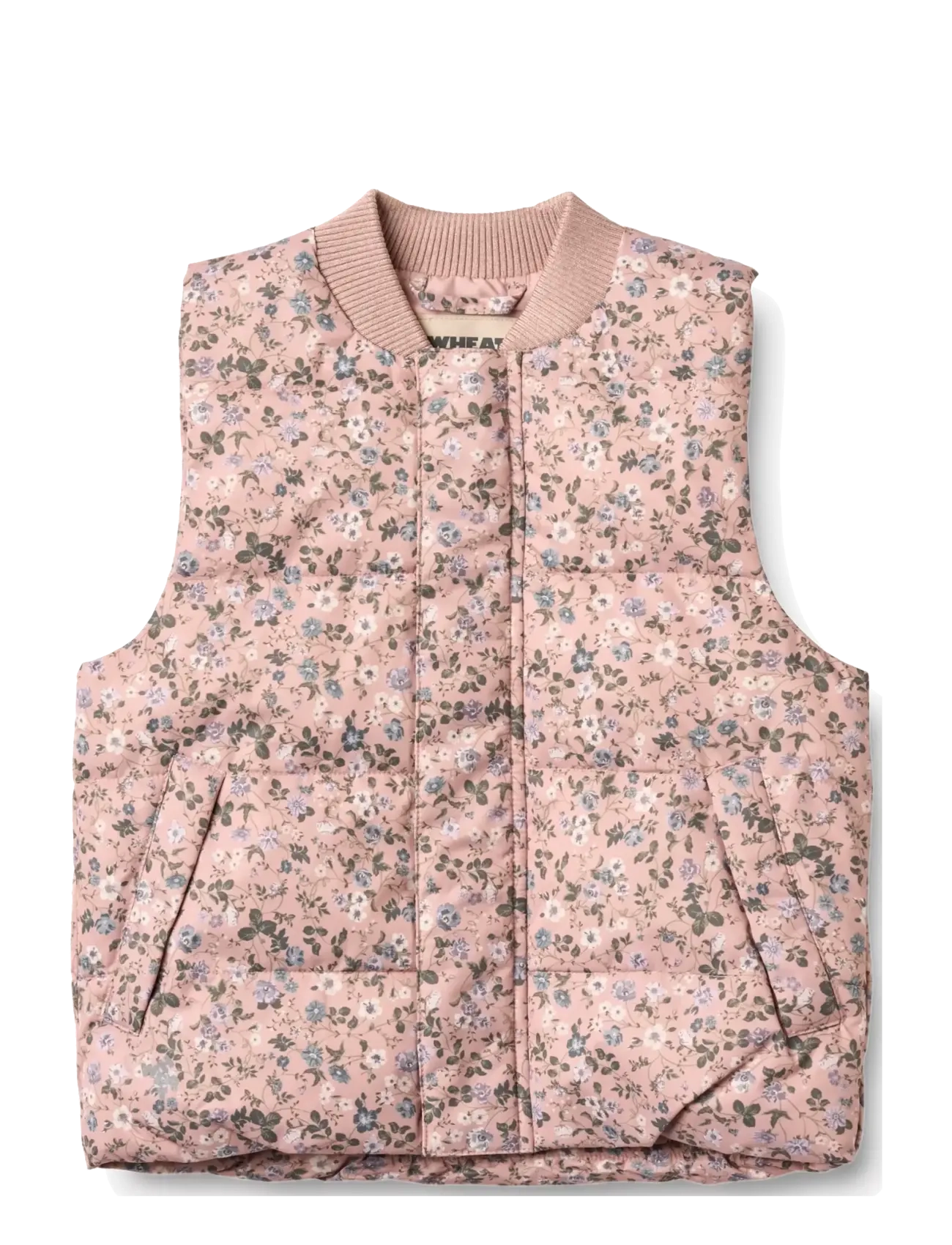 Wheat - Lakas Puffer vest - rose powder flowers - 1