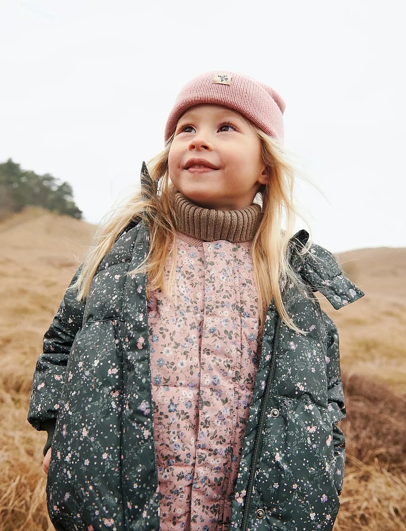 Wheat - Lakas Puffer vest - rose powder flowers - 0