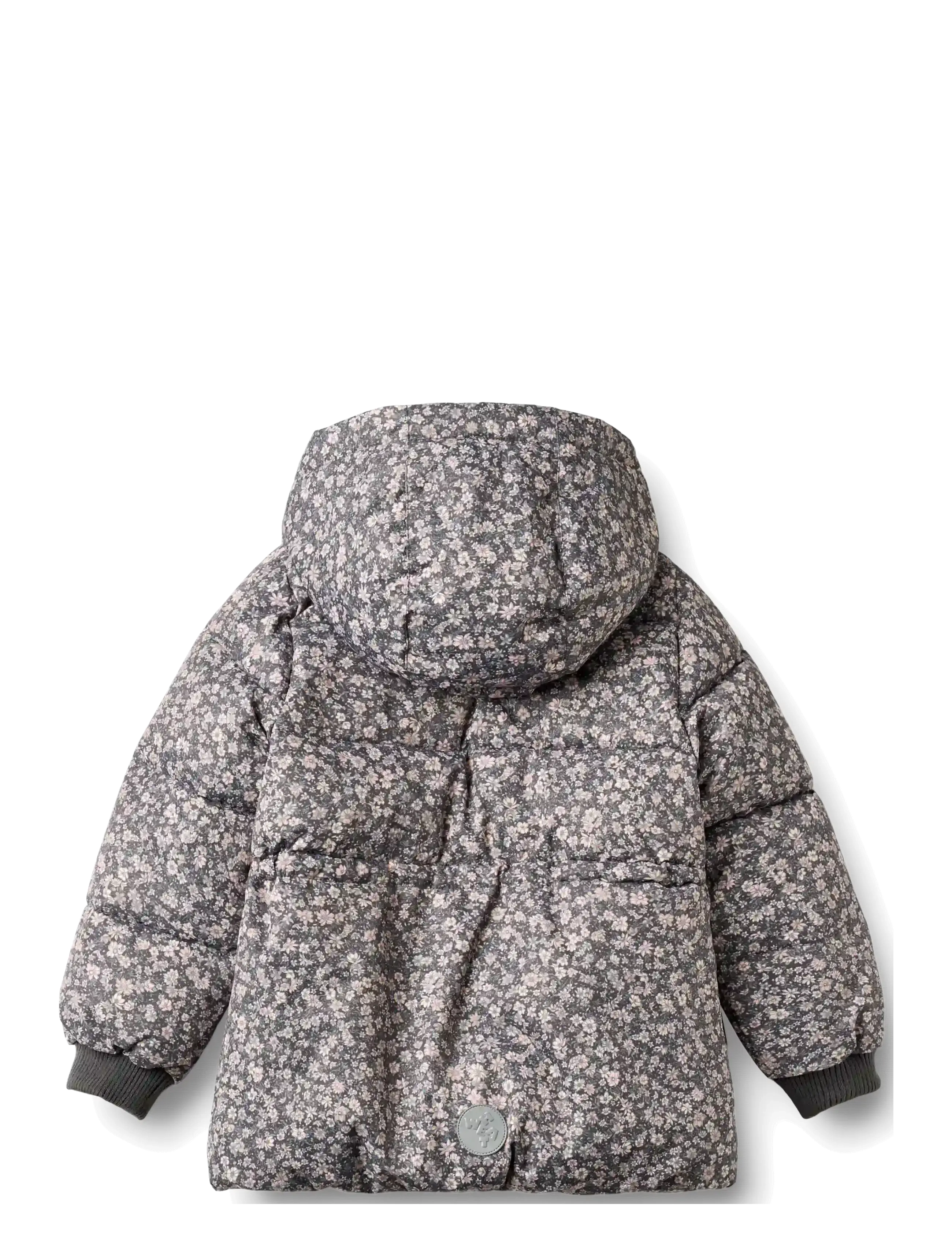 Wheat - Puffer jacket Eli - dark charcoal flowers - 1