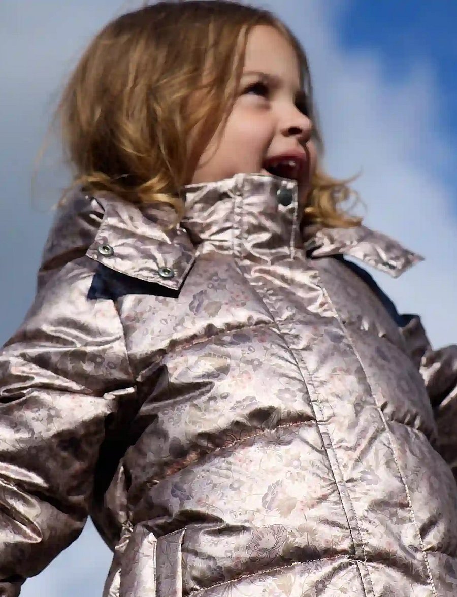 Wheat - Puffer jacket Eli - golden flowers - 0