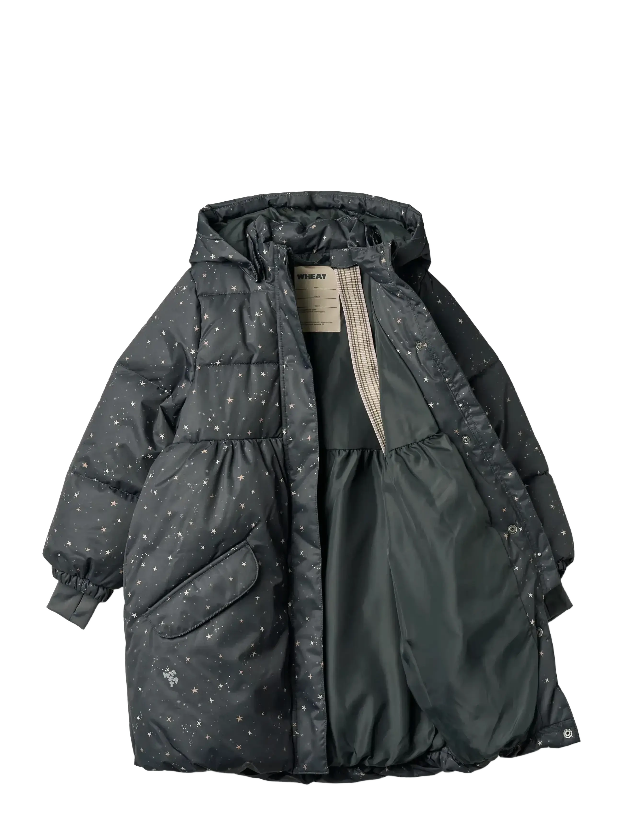 Wheat - Puffer Coat Luna - gewatteerde jassen - black sea stars - 2