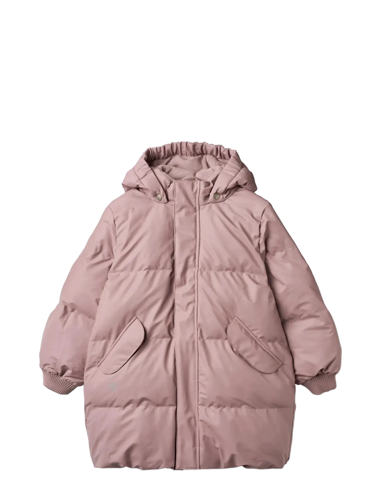 Wheat Pu Puffer Jacket Coast, Børn, Børne Lang Hætte Pufferjakke, Pink, Str: 110