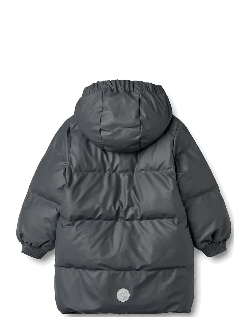 Wheat - PU Puffer Jacket Coast - talvejope - greyblue - 2