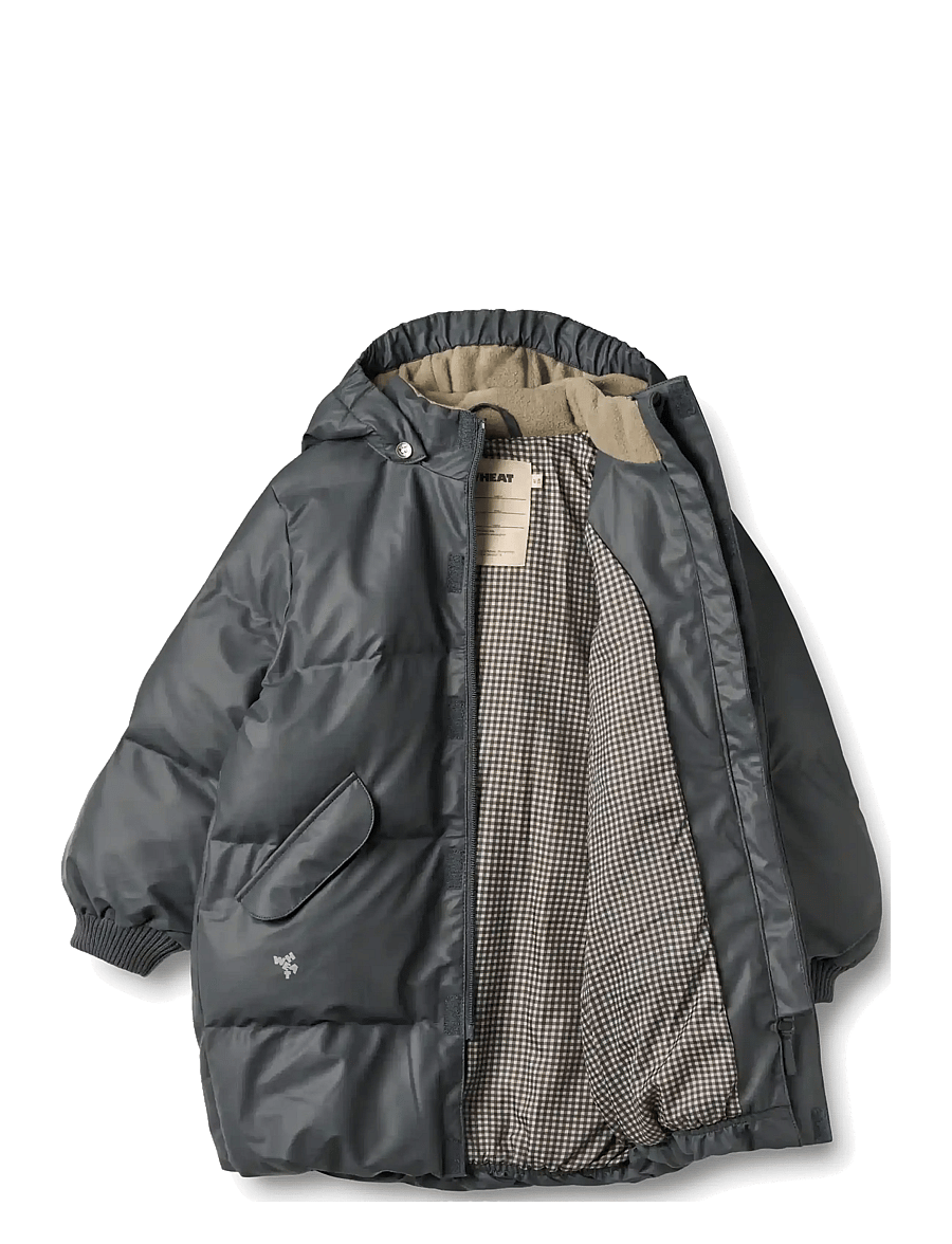 Wheat - PU Puffer Jacket Coast - kurtka zimowa - greyblue - 3