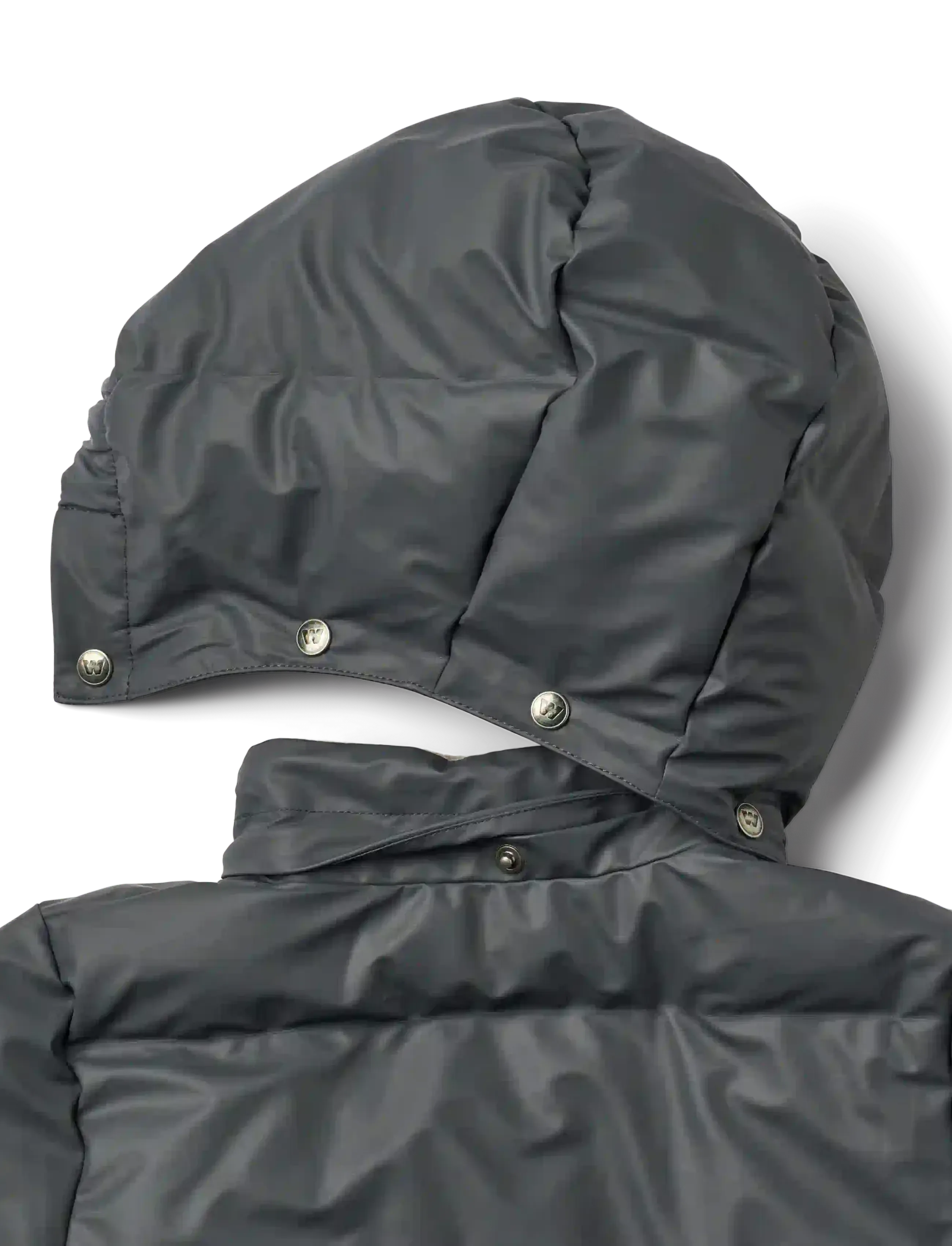 Wheat - PU Puffer Jacket Coast - daunen- und steppjacken - greyblue - 4