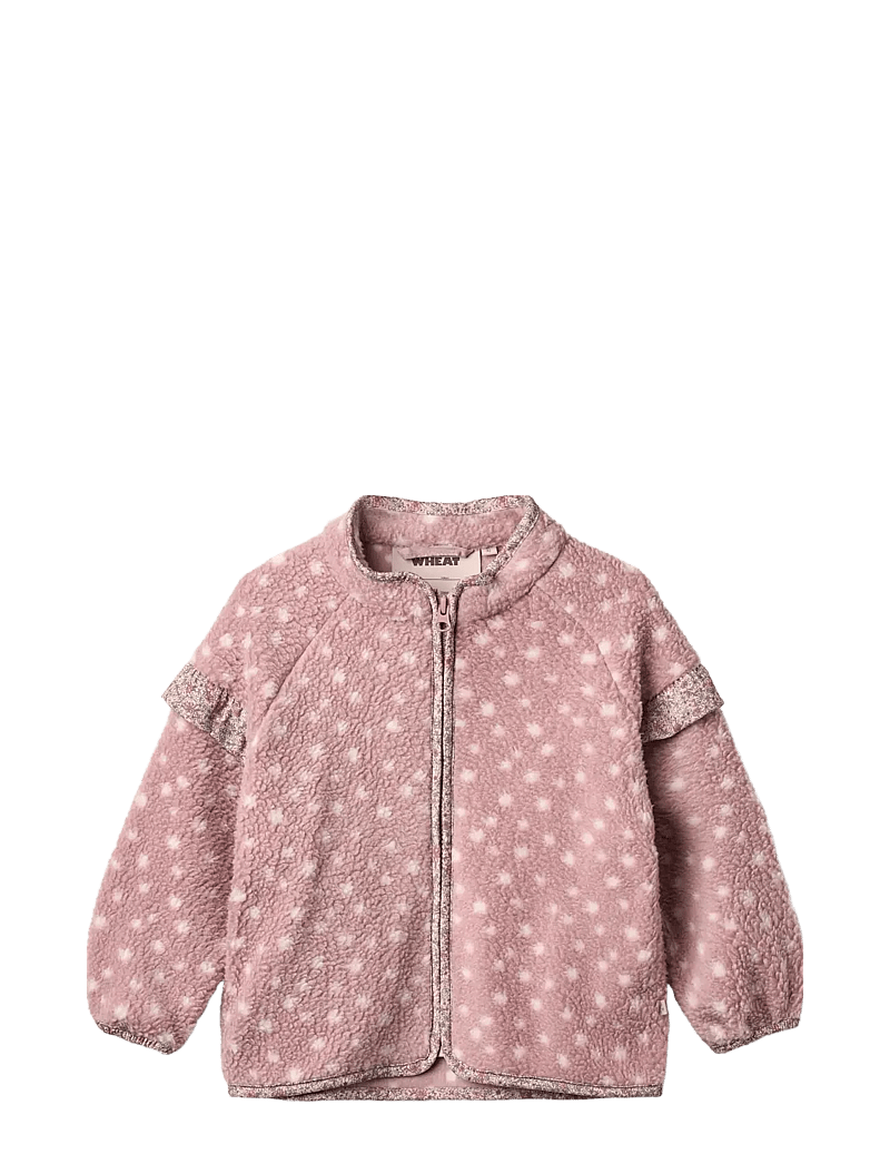Wheat - Fleece Jacket Ellena - fleecejacken - rosewood dots - 0