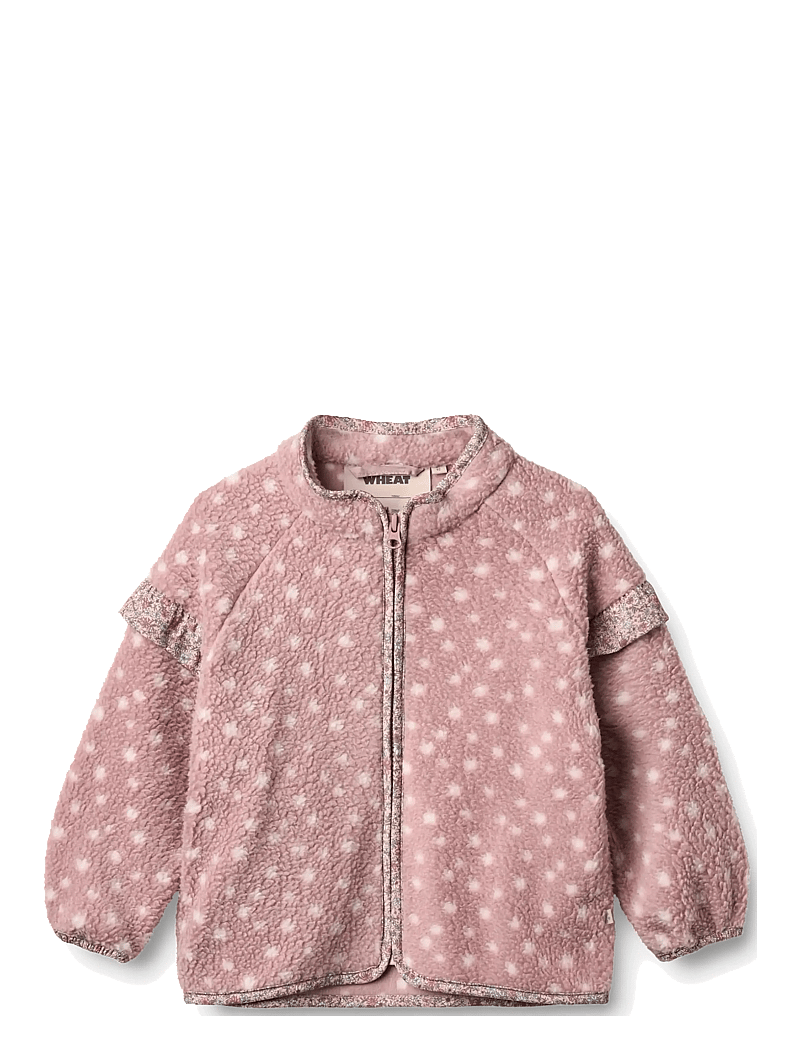 Wheat - Fleece Jacket Ellena - fleecejacken - rosewood dots - 1