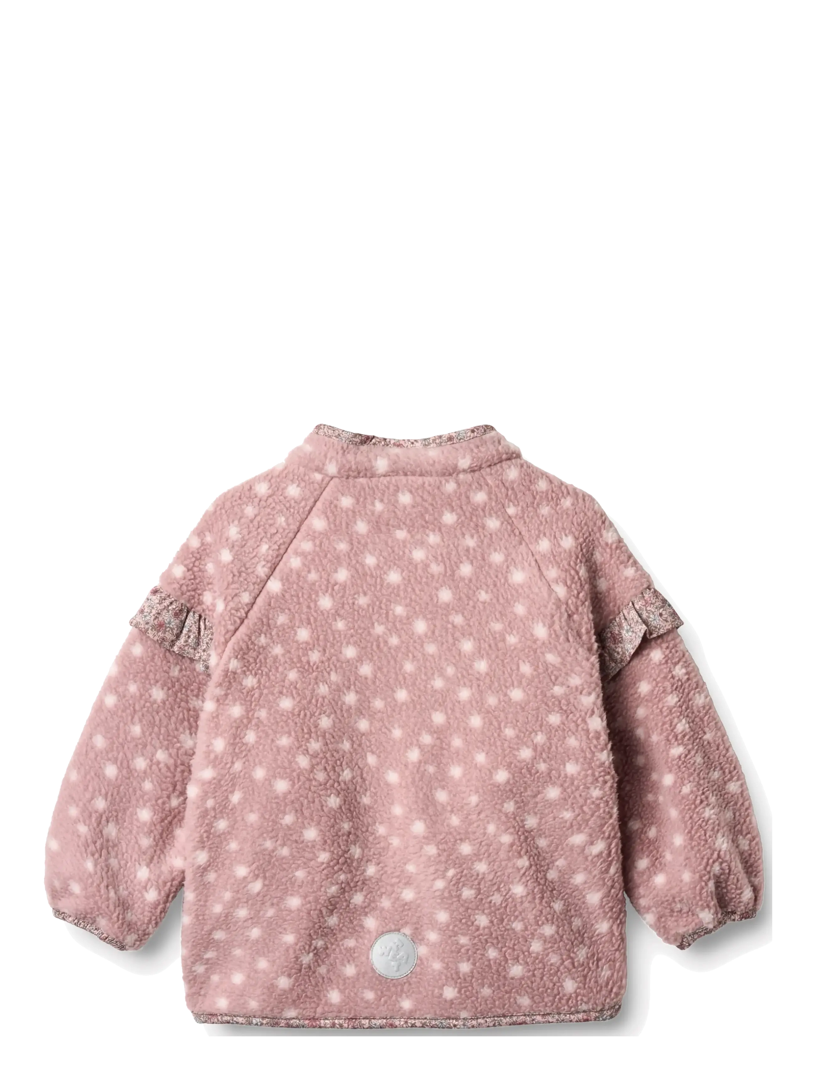 Wheat - Fleece Jacket Ellena - rosewood dots - 2