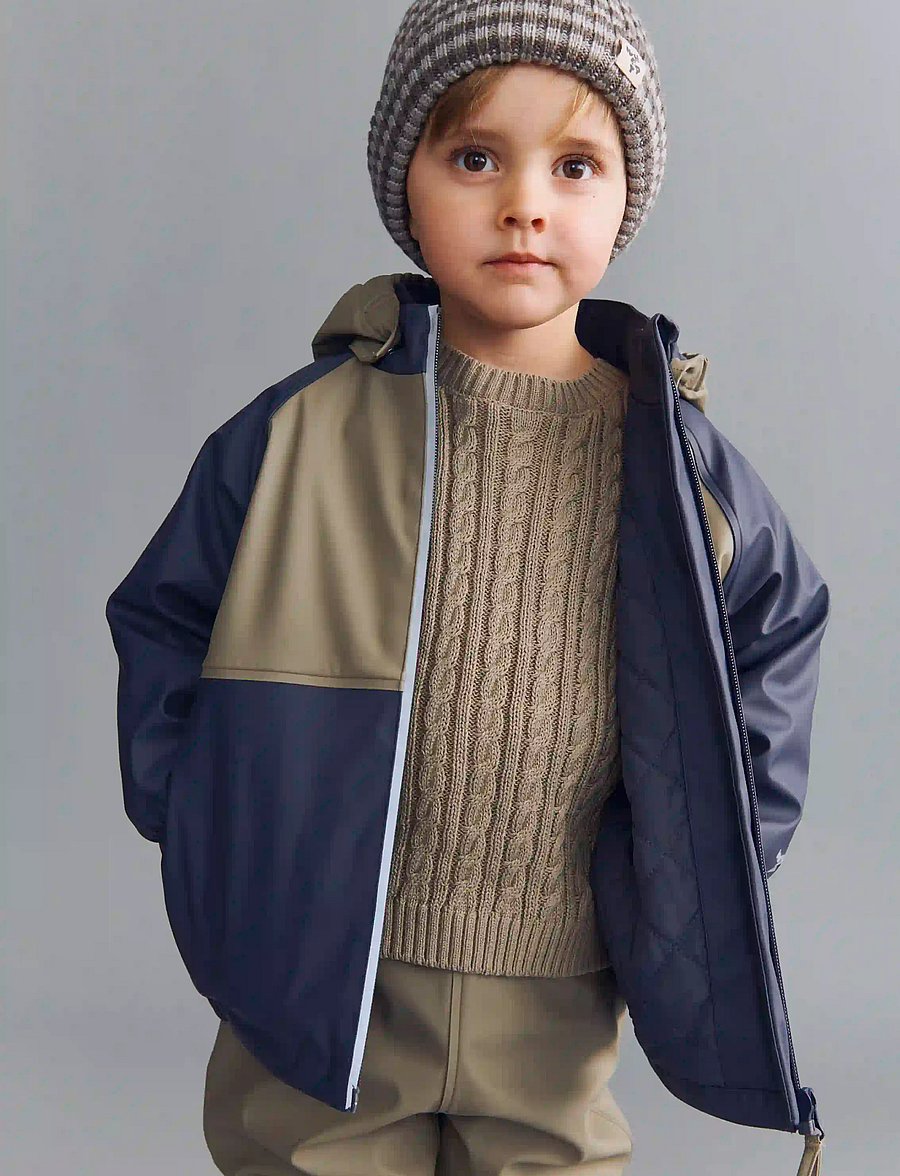 Wheat - Thermo Rain Jacket Ajojo - termojakker - greyblue - 0