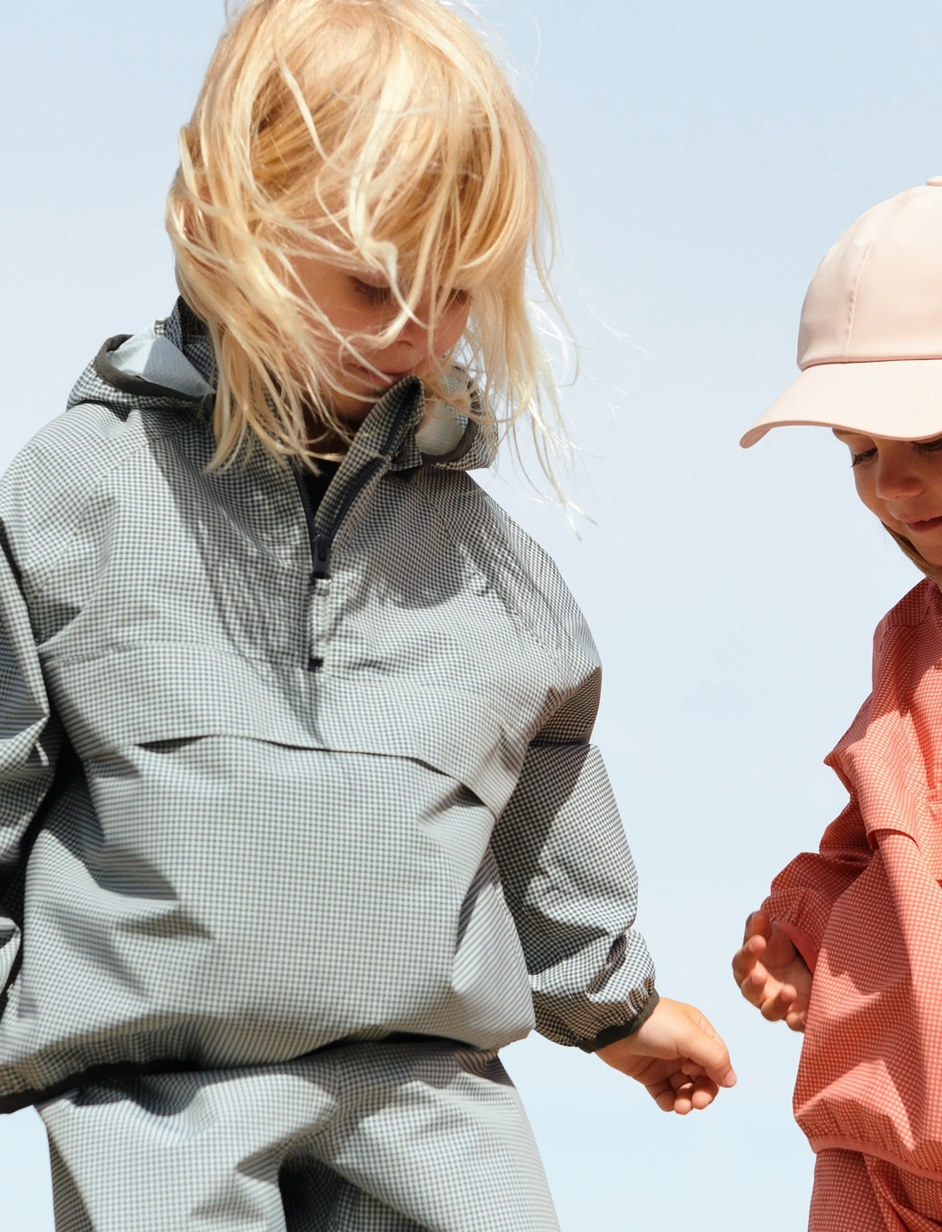 Wheat - Lightweight Shell Jacket Skyen - blue check - 3