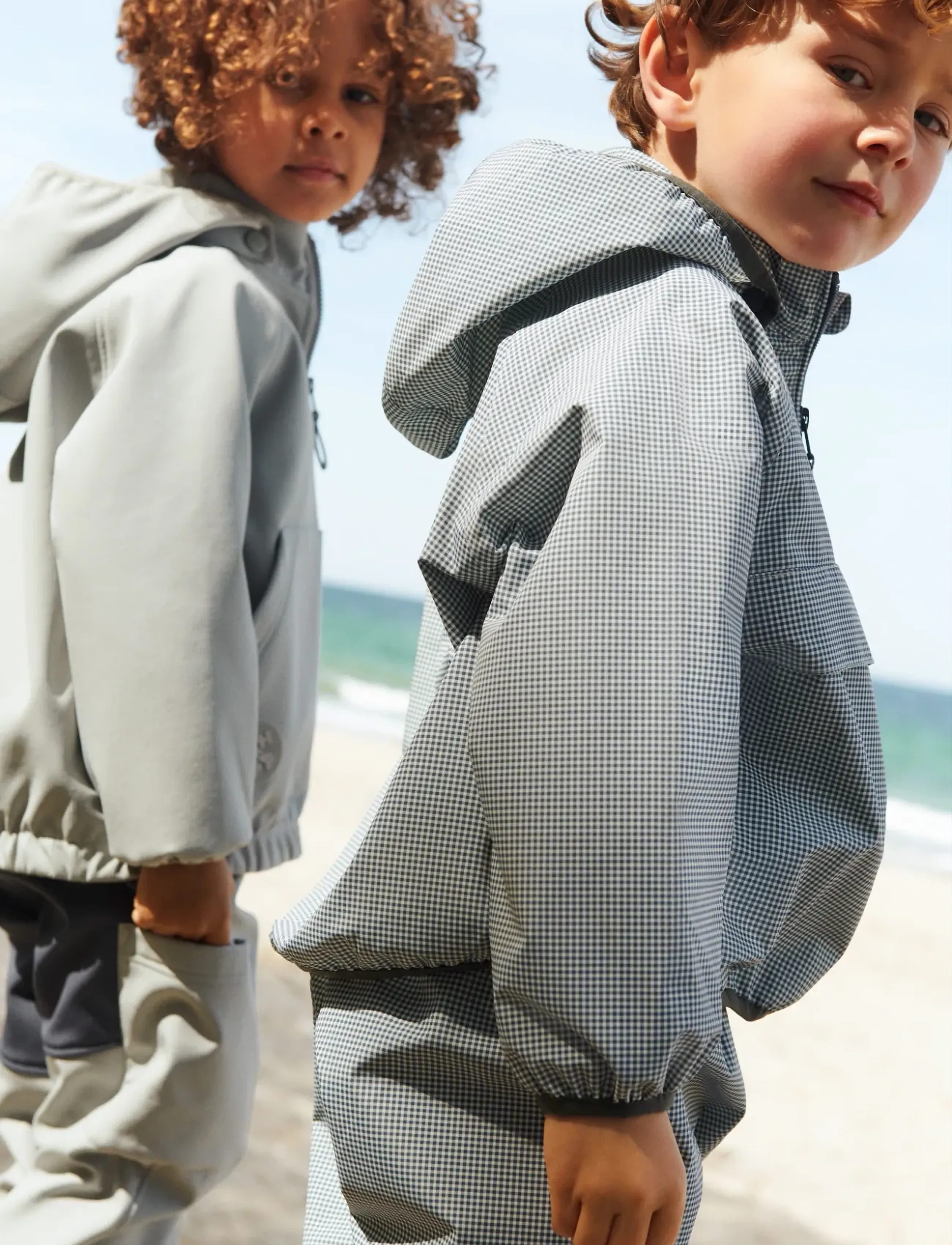 Wheat - Lightweight Shell Jacket Skyen - blue check - 5