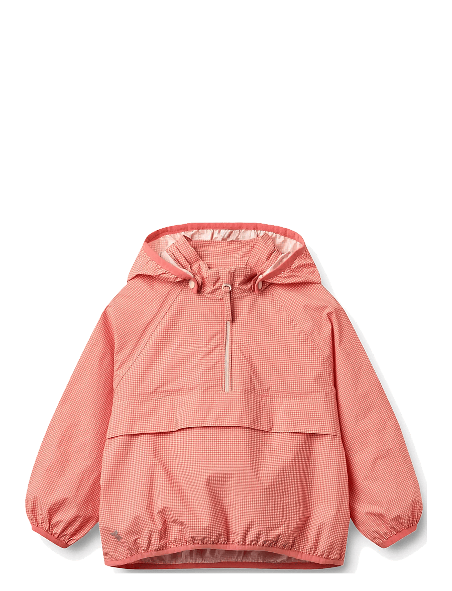 Wheat - Lightweight Shell Jacket Skyen - red check - 1