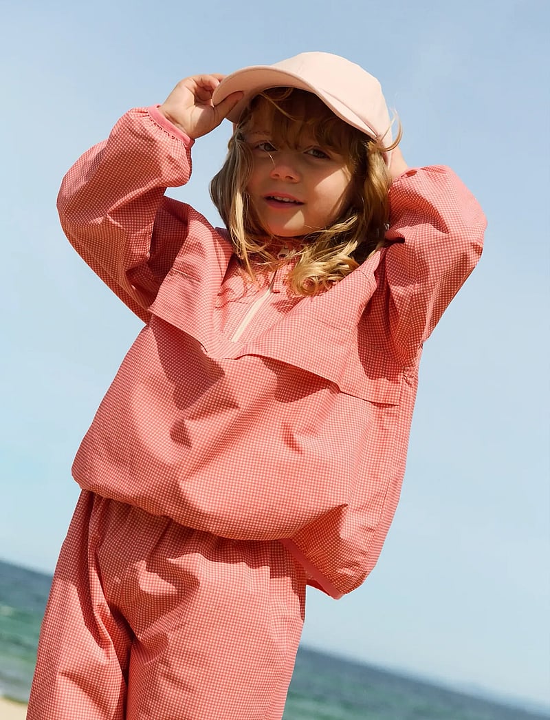 Wheat - Lightweight Shell Jacket Skyen - anorakid - red check - 0