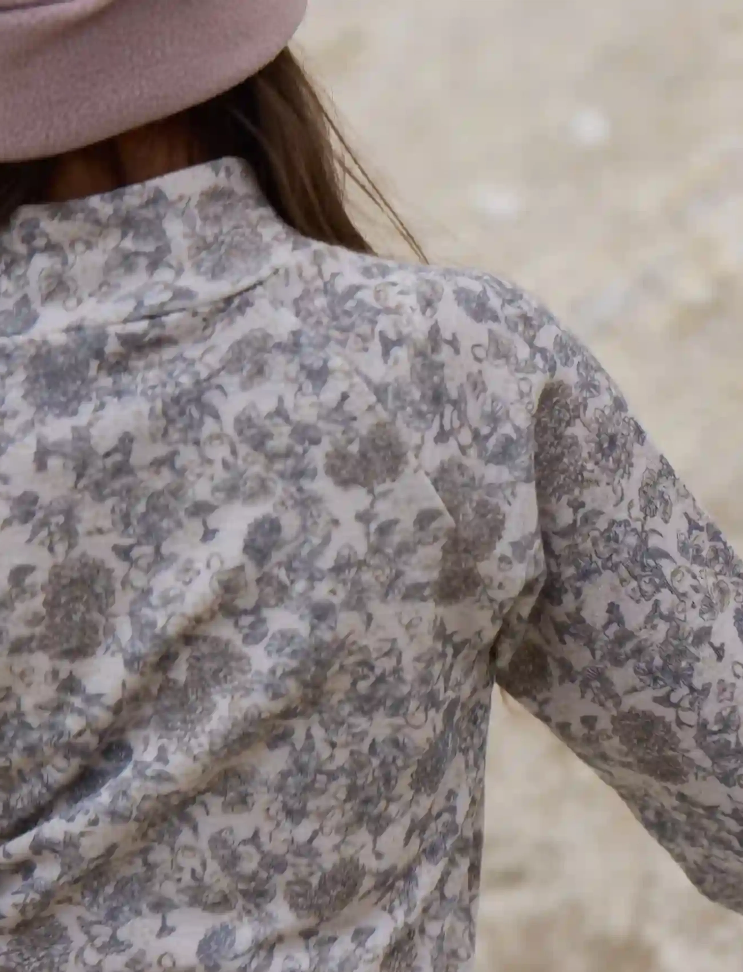 Wheat - Baselayer T-Shirt Maane - aluskihina kantavad alussärgid - grey winter flowers - 0