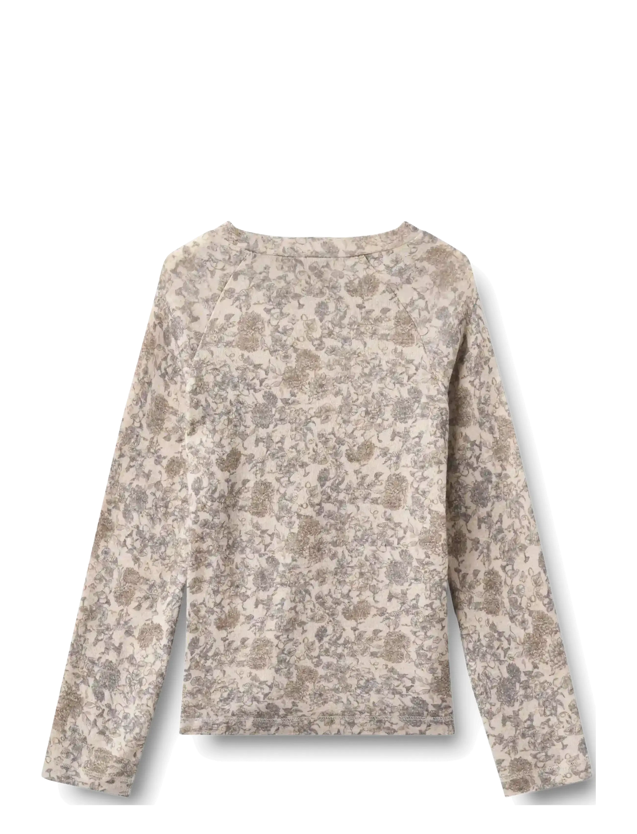 Wheat - Baselayer T-Shirt Maane - aluskihina kantavad alussärgid - grey winter flowers - 2