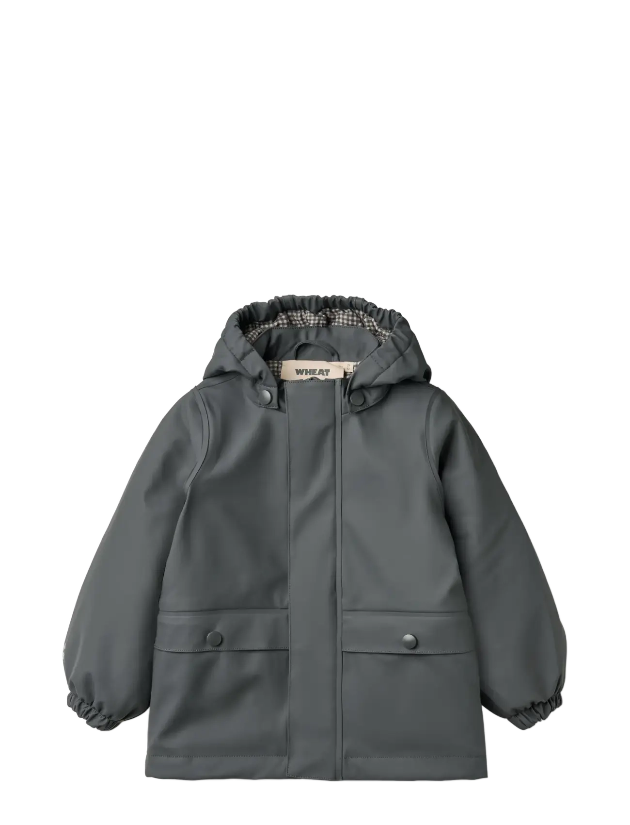 Wheat Thermo Rain Coat Aju, 98, Grey, Regntøj > Jakker, Børn