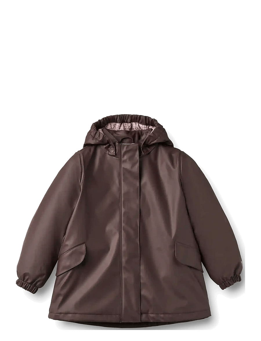 Wheat - Thermo Rain Jacket Rika - regnjakker - chocolate plum - 0